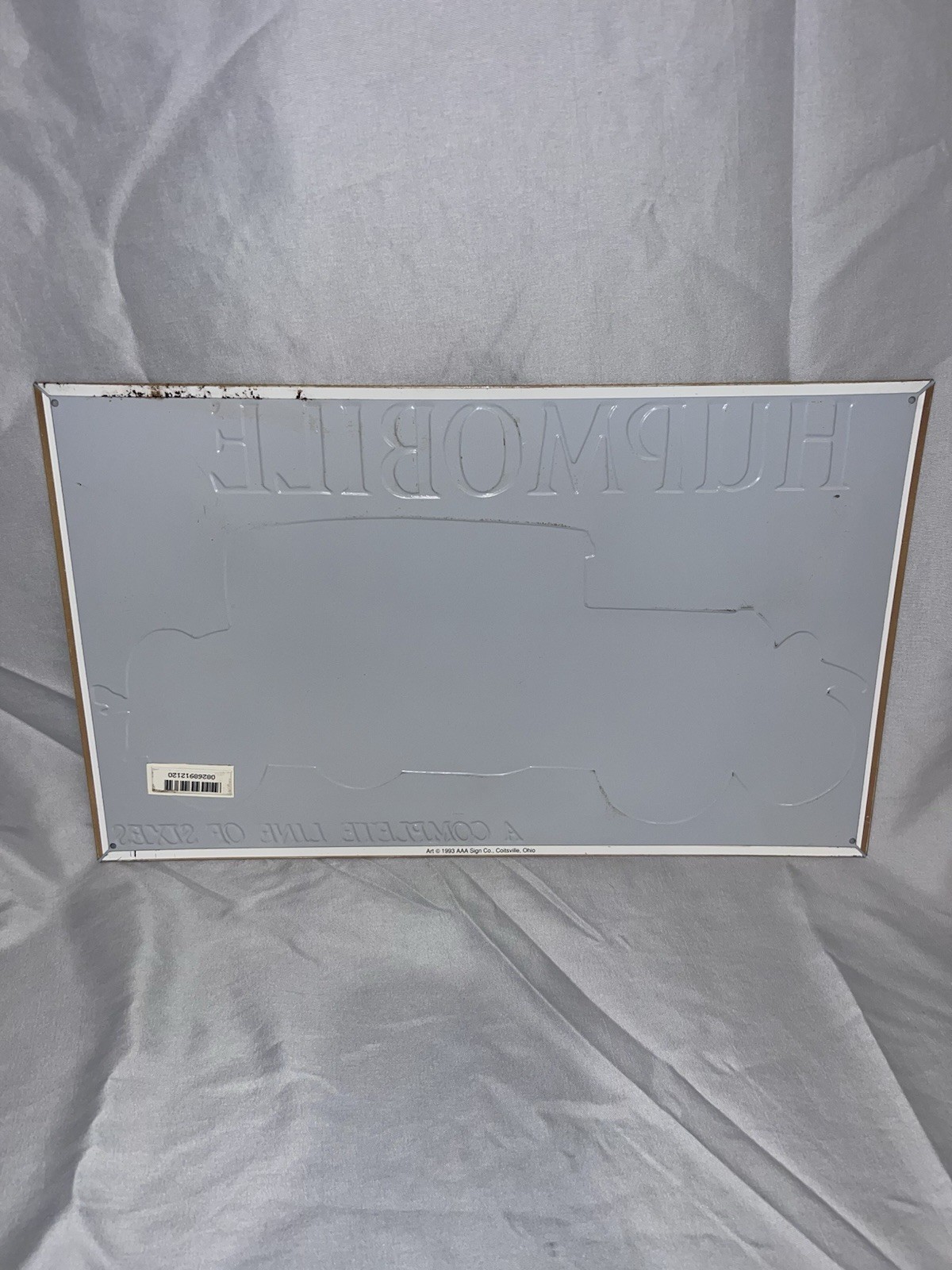 Vintage 1993 Hupmobile A Complete Line Of Sixes AAA Sign Co. Tin Sign USA