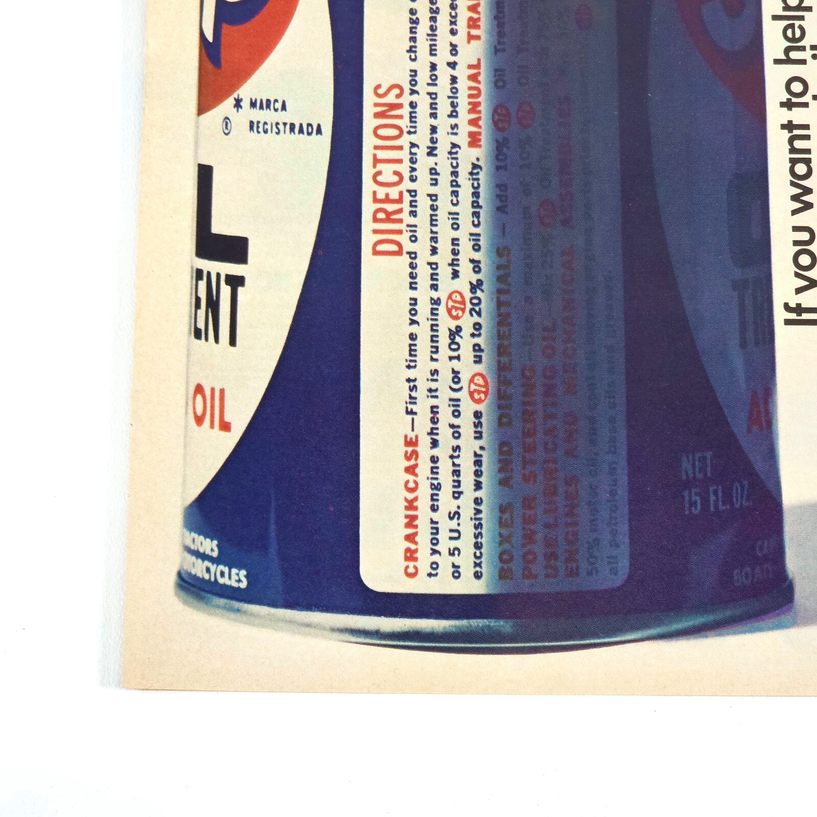 STP Vintage Print Ad Oil Can Promo Art Garage Decor 1970s Advertising Car Craft
