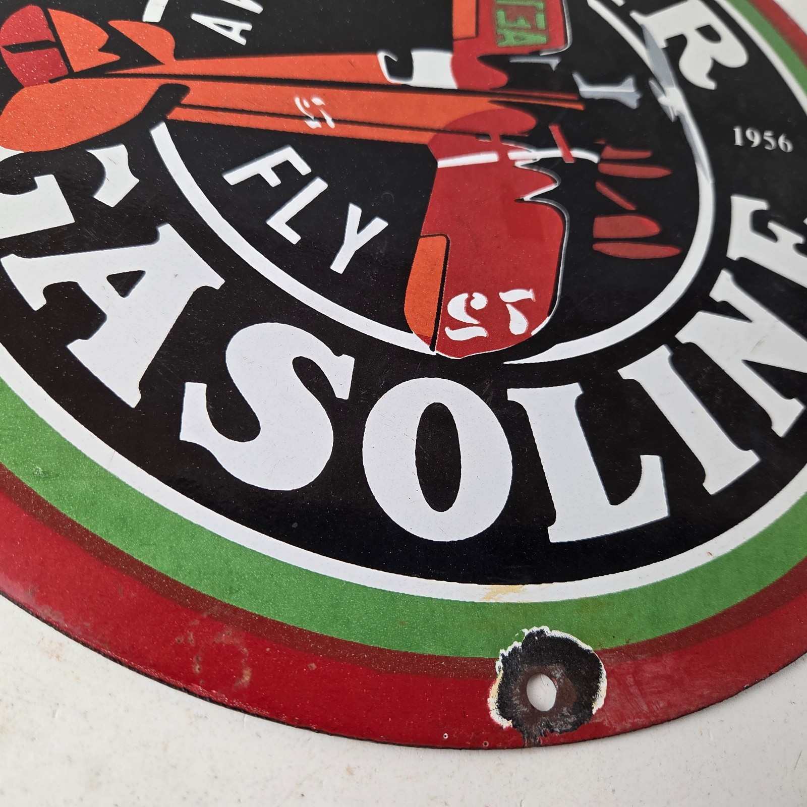Vintage Sinclair Gasoline Sign – Airplane Porcelain Gas Pump Sign
