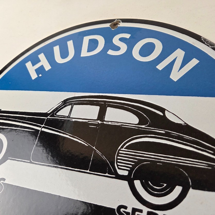 Vintage Hudson Automobiles Sign – Hornet Gas Service Station Porcelain Sign
