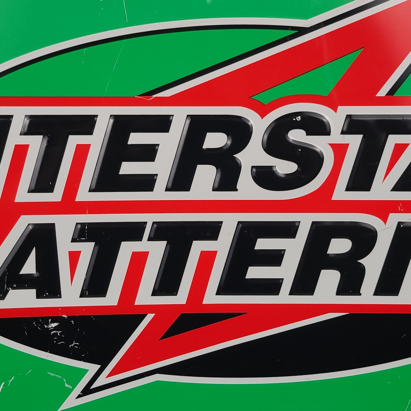 Interstate Batteries Sold Here Sign Large Metal 36″ x 24″ Garage Mechanic Decor