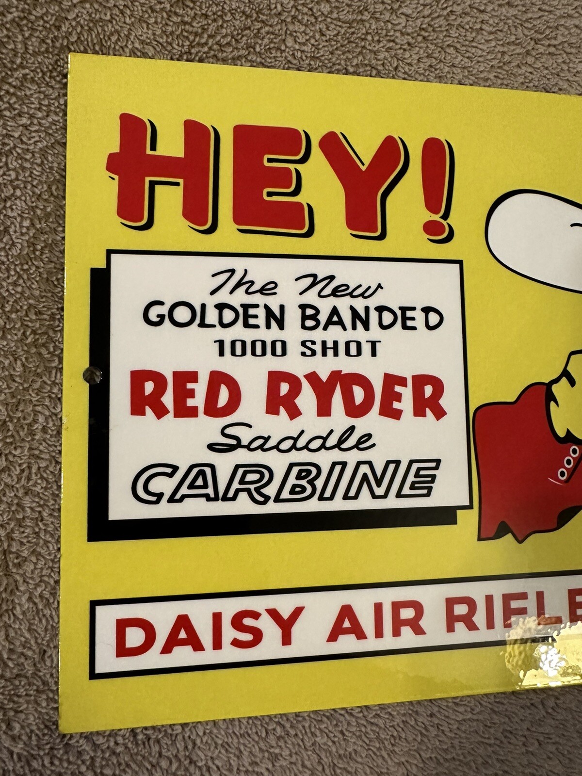 Daisy Red Ryder Air Rifles Porcelain Like 16.5″ Enamel Sign