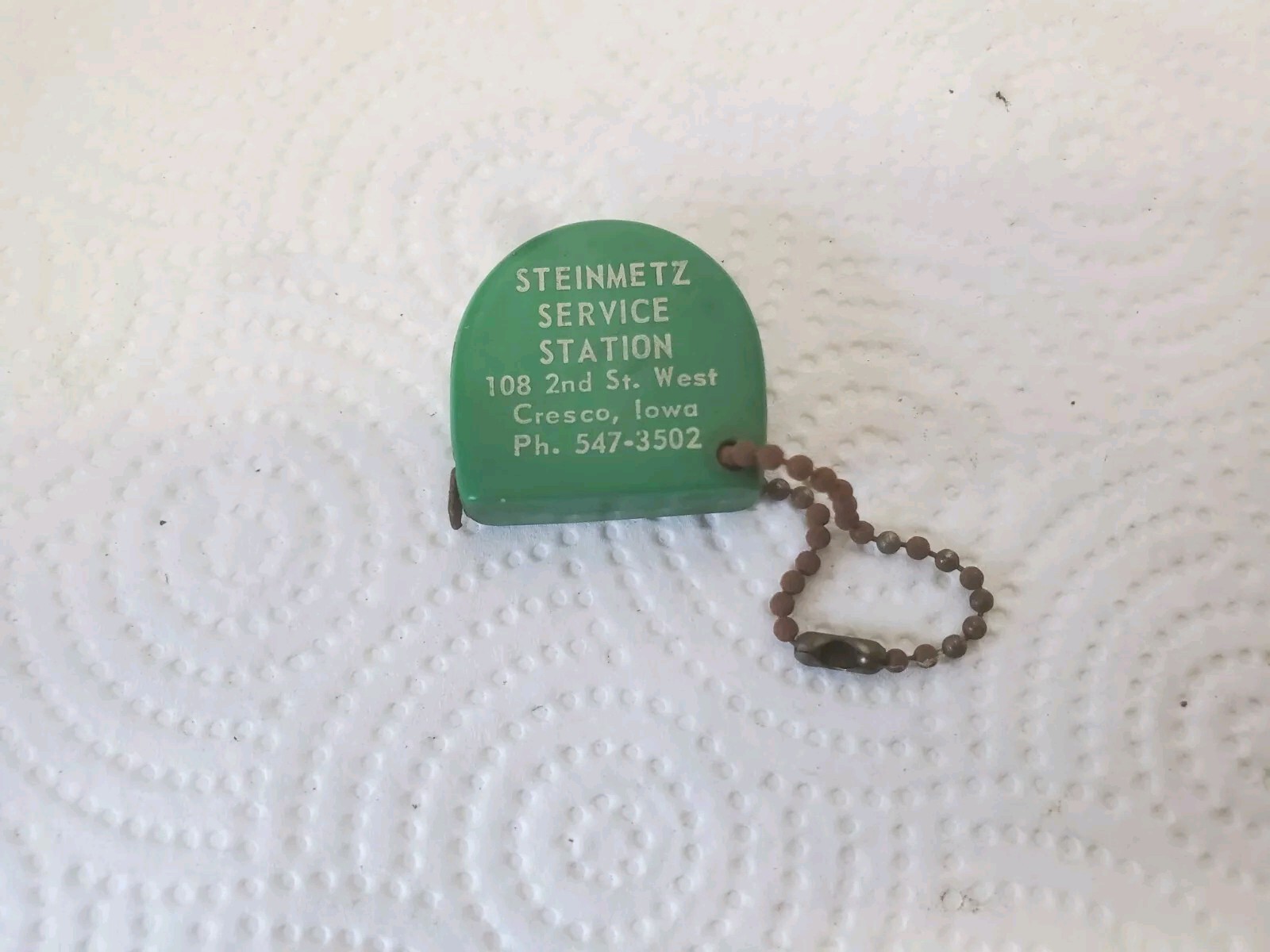 Small Tape Measure Steinmetz Service Station Cresco Iowa Plastic Case Gas Oil