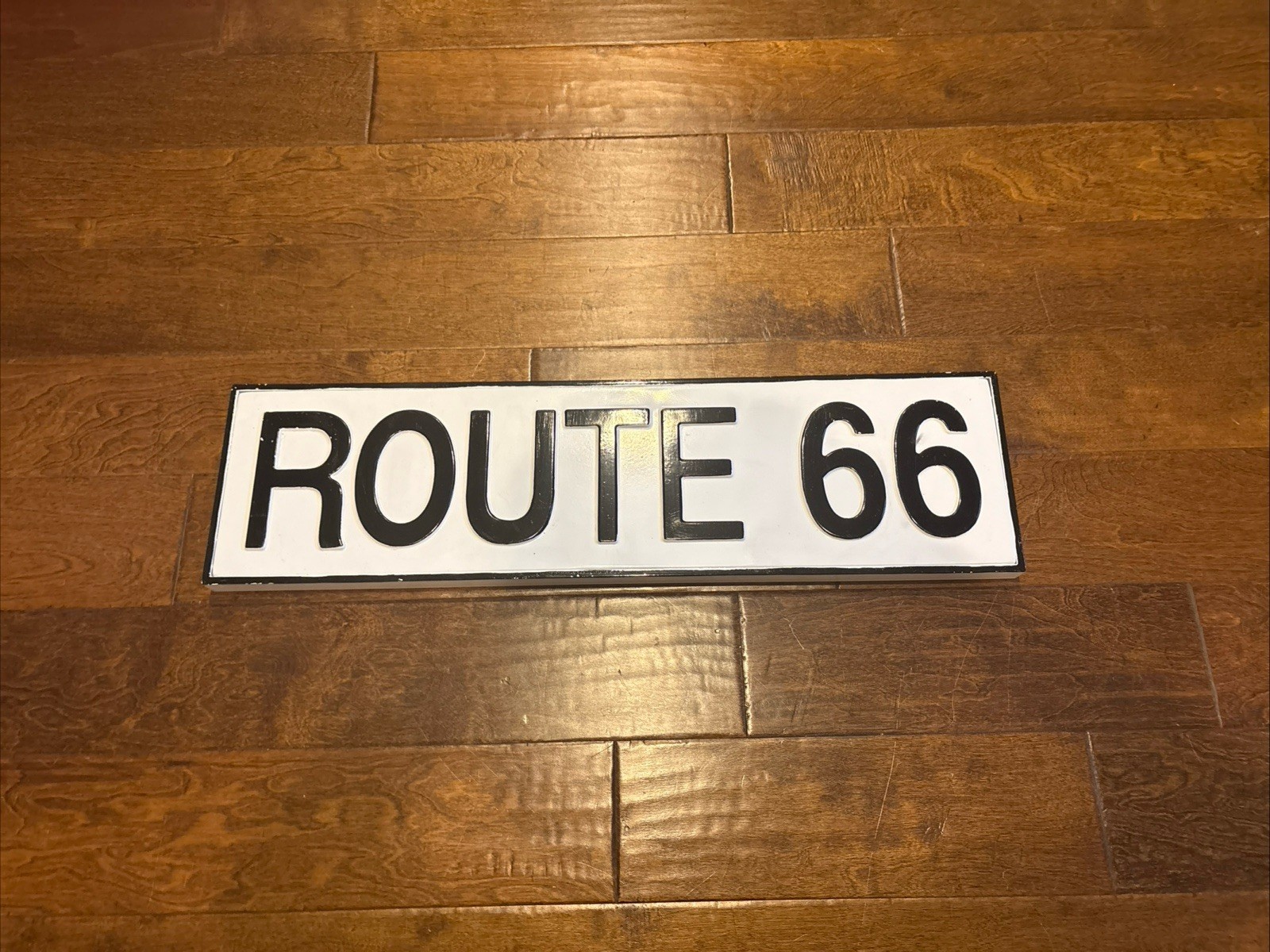 Metal U.S. ROUTE 66 RECTANGULAR HIGHWAY SIGN 28.5”x8”x1” G34/35