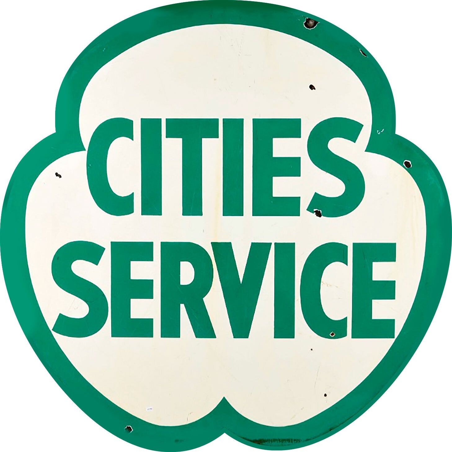 Cities Service Gasoline Laser Cut Can Metal Sign