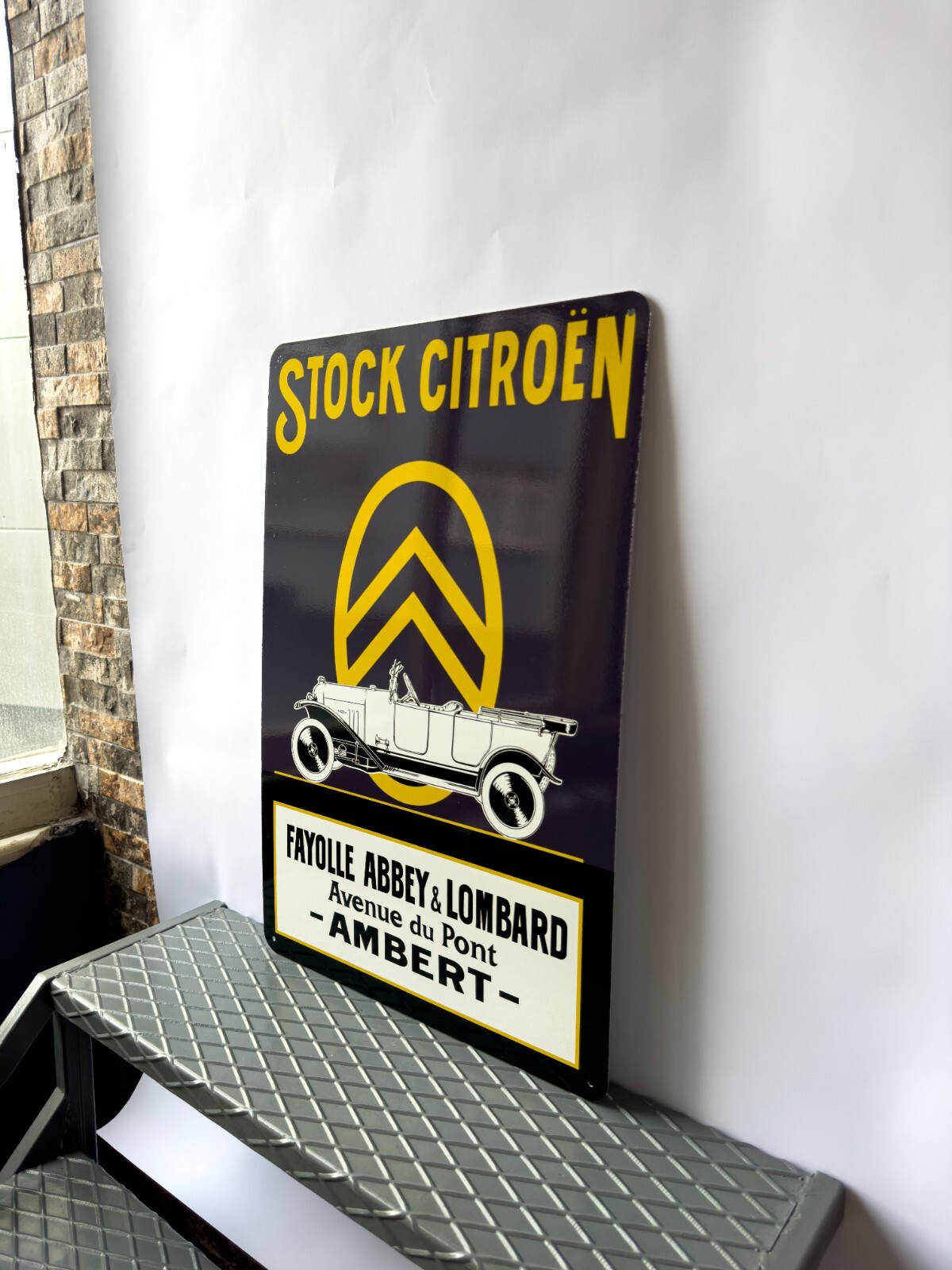 Vintage Citroën Dealership Sign – French Stock Garage Decor 24″x16″ (60×40 cm)