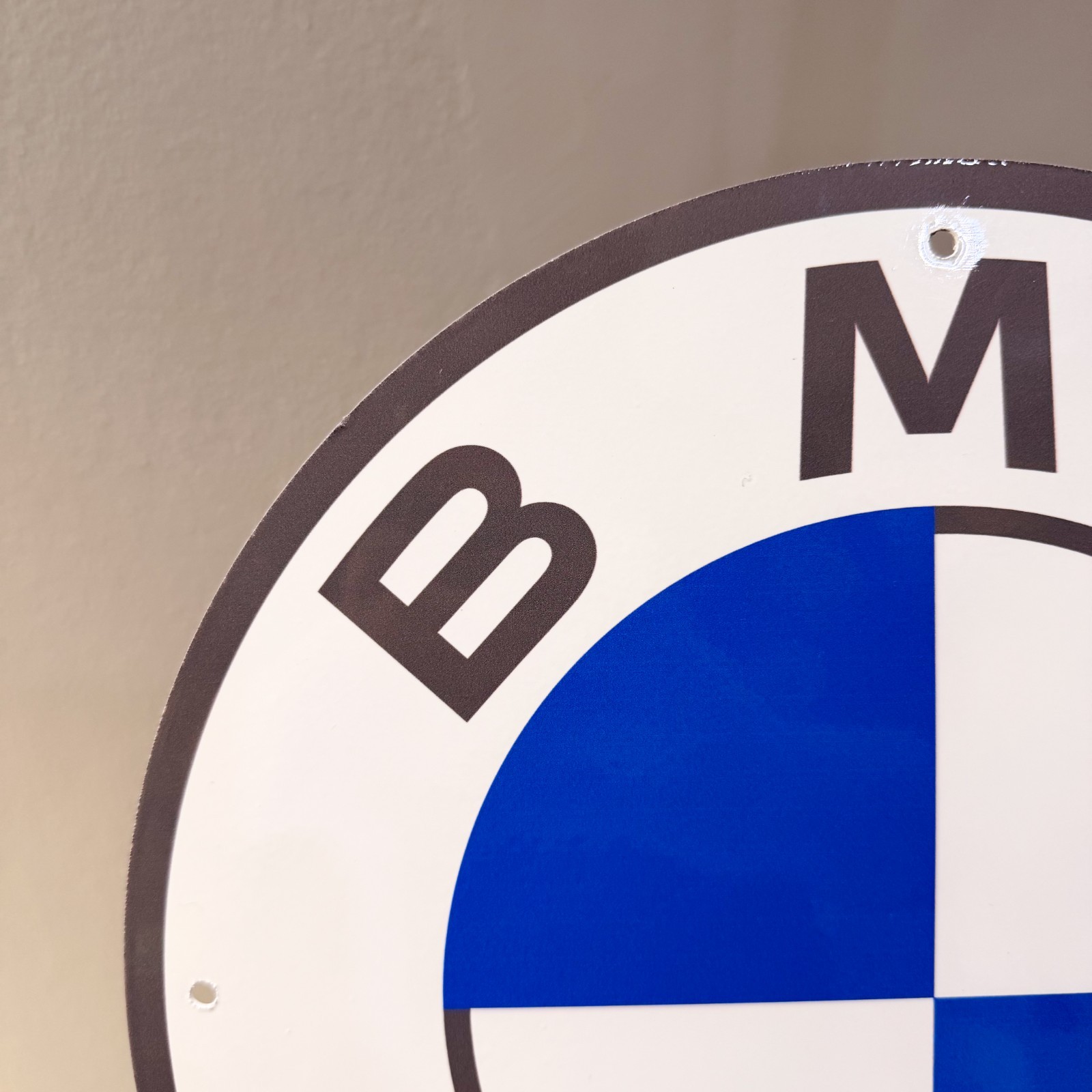 BMW White Blue & Black Purple Logo Heavy Metal Sign Set – 30 cm (11.8”)