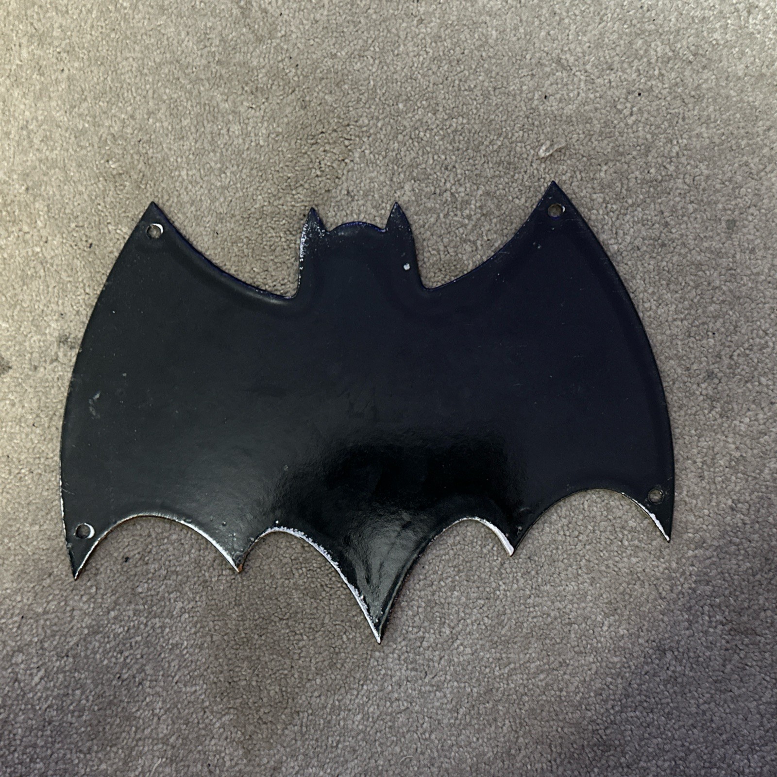Ideal Batman Toys 1966 Vintage Porcelain Sign Zap Pow Gas Oil, 12″x9”