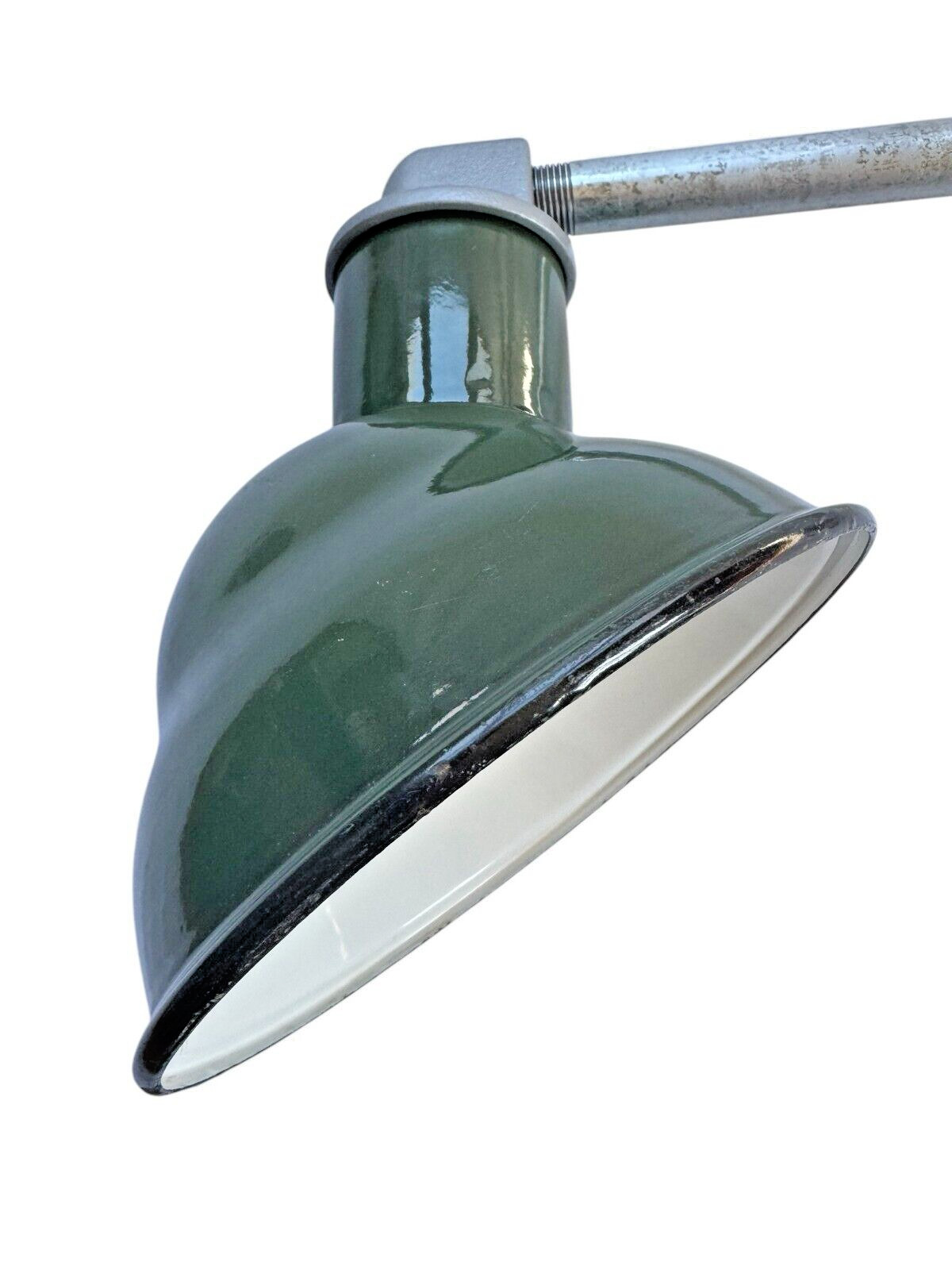 1930’s Multi 8″ Green Porcelain Industrial Sign Gas Station Vintage Pole Light