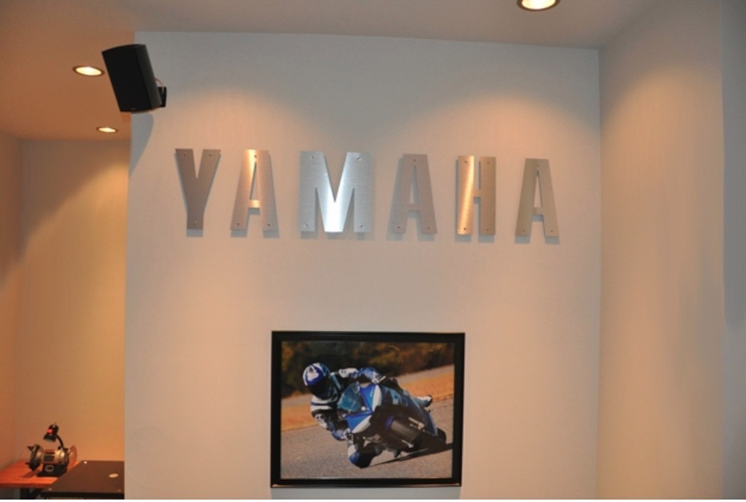 BMW & Motorrad Combo Garage Sign 4 1/2 Feet Long Brushed Silver