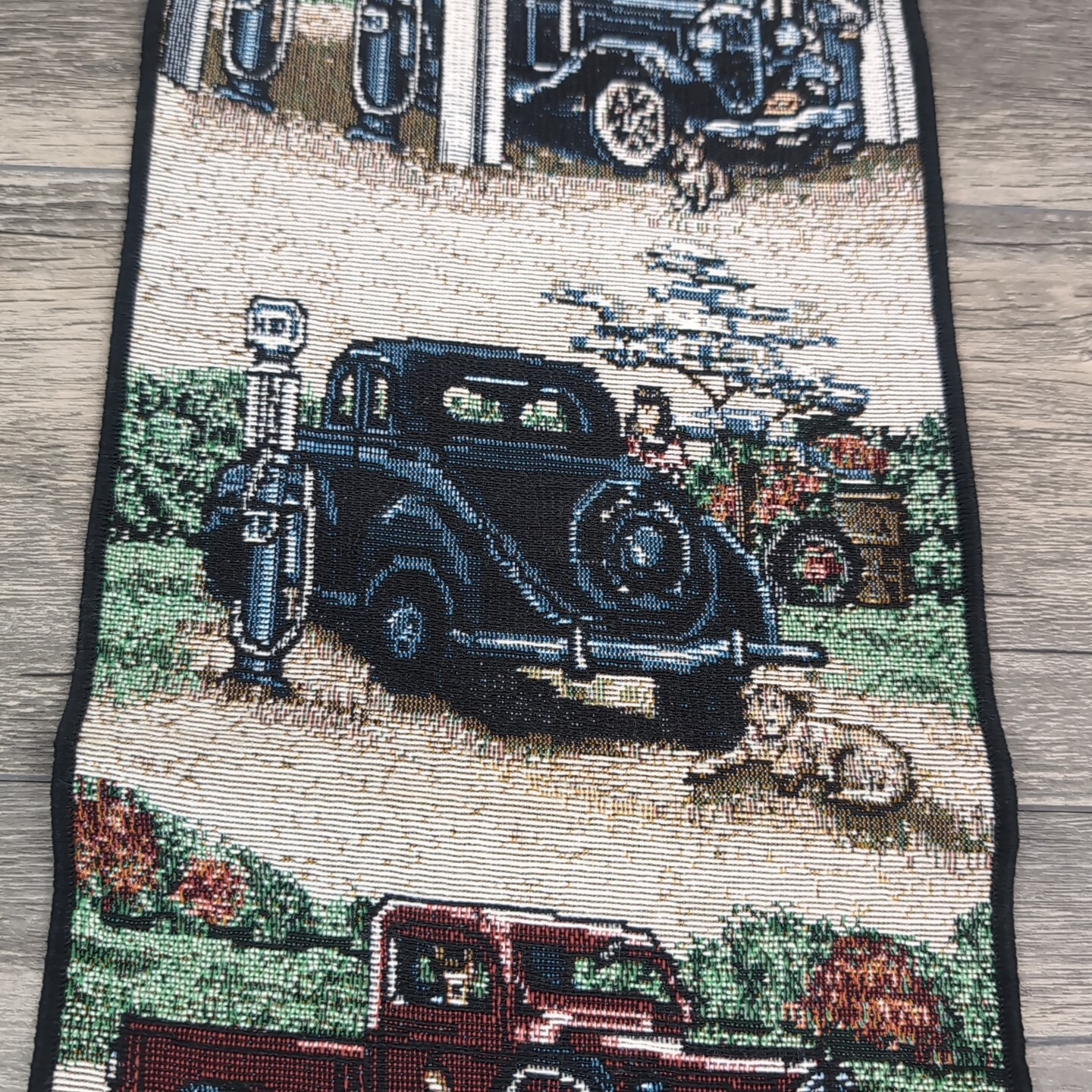 Coca Cola Gas & Oil Tapestry Wall Hanging 8″x38″ Retro Look Soda Advertisement