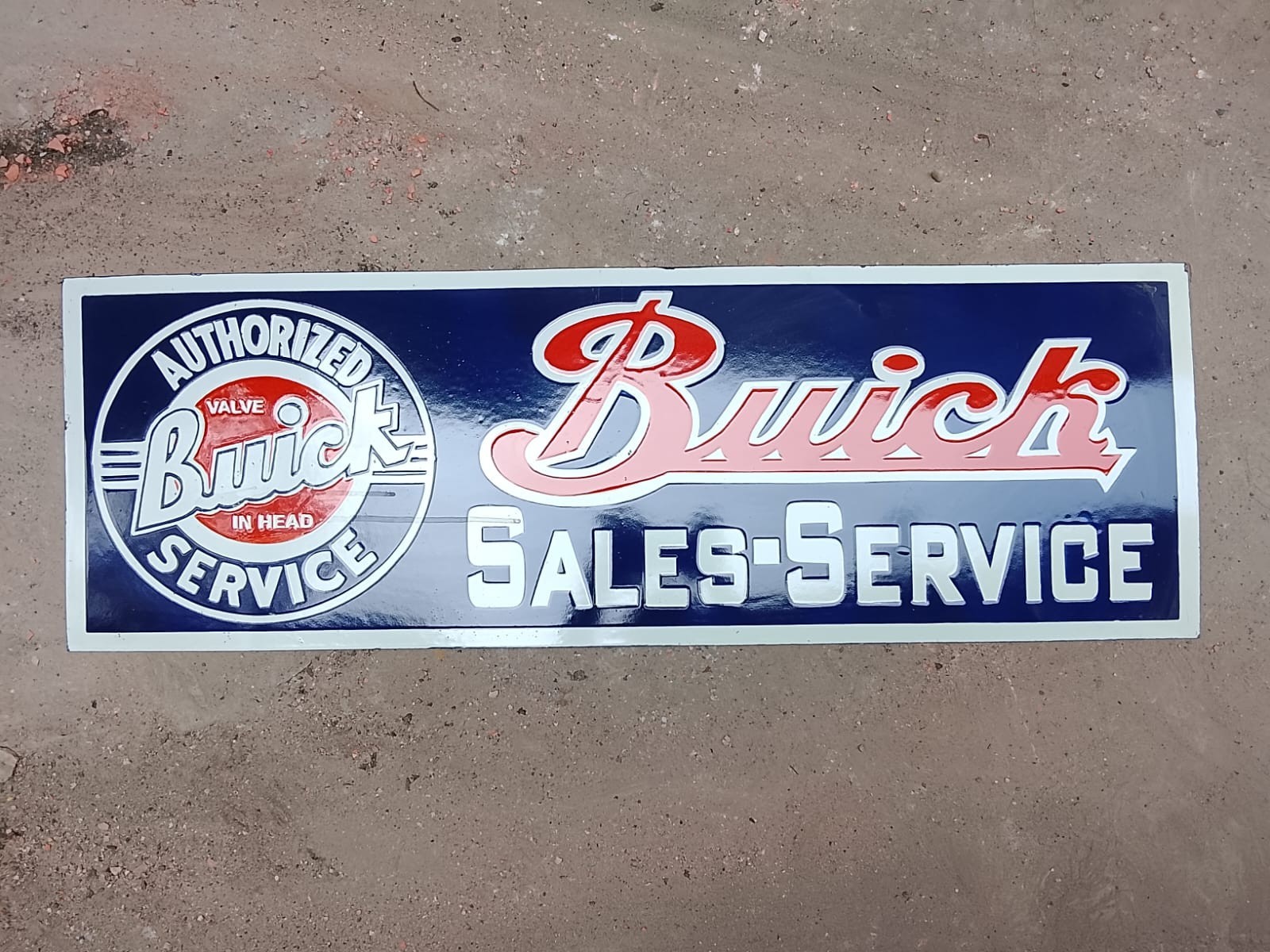PORCELIAN BUICK ENAMEL SIGN SIZE 36X12 INCHES