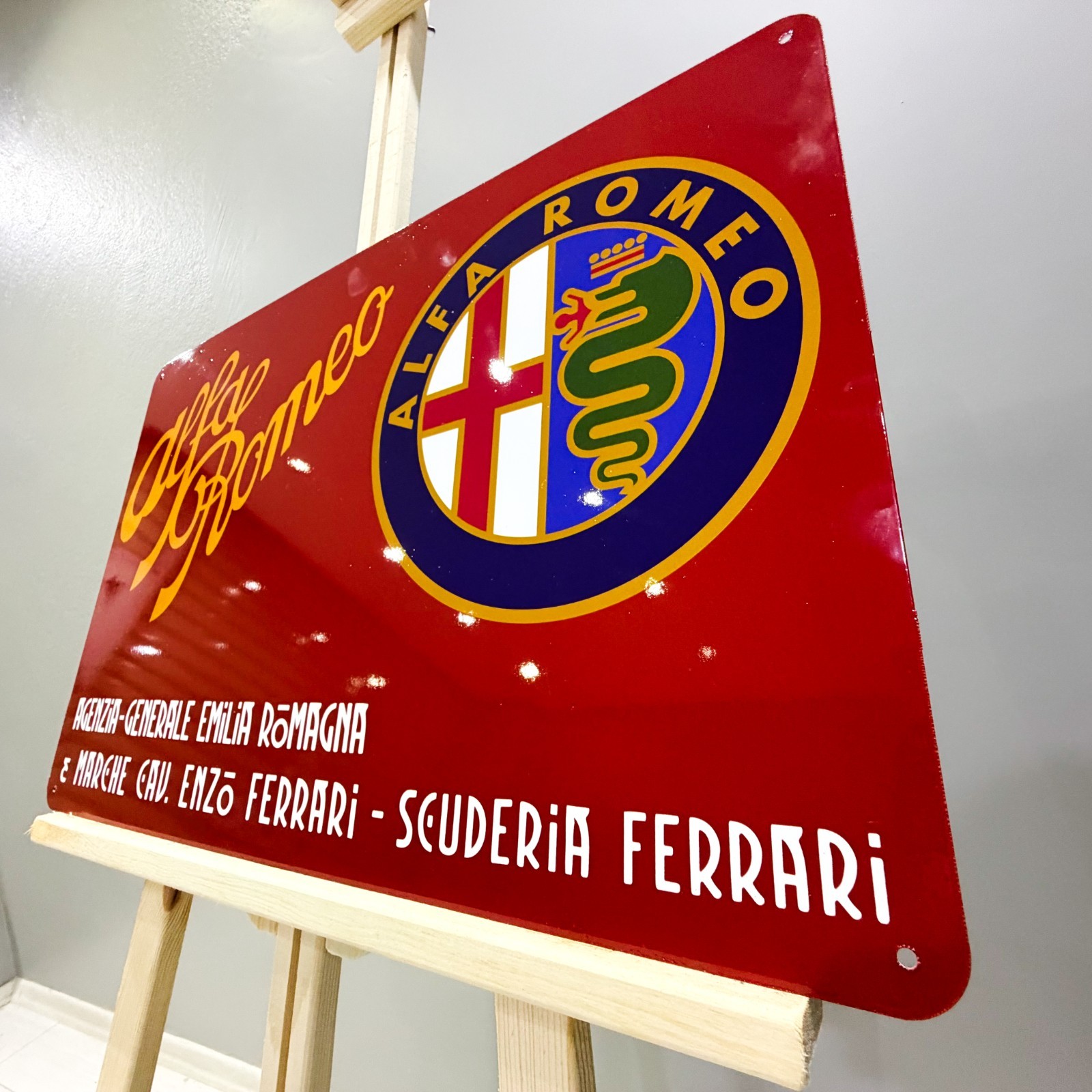 Alfa Romeo Emilia Romagna Heavy Metal Sign – 60 × 40 cm (23.6” × 15.7”)