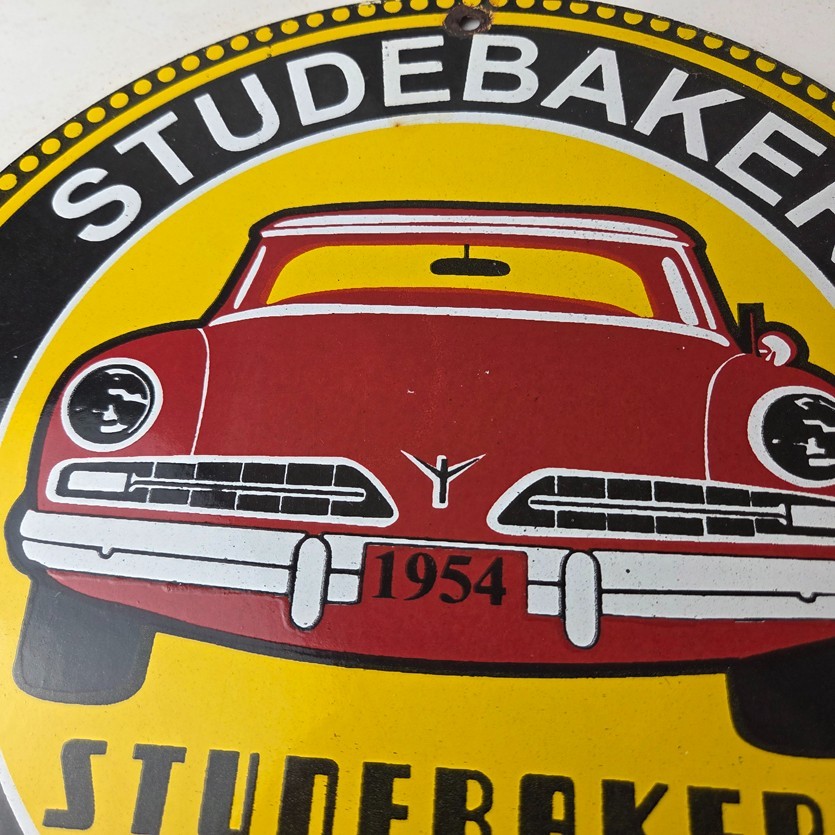Vintage Studebaker Sign – Parts Service Automobile Gas Pump Porcelain Sign
