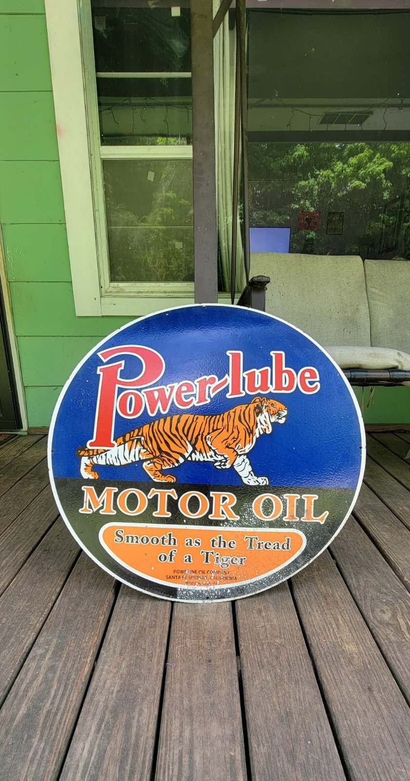 Power Lube Motor Oil Porcelain Sign