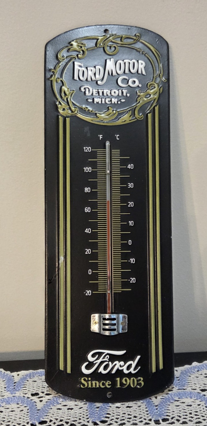 Ford Motor Co. Detroit, MI “Since 1903” Reproduction Thermometer Man Cave