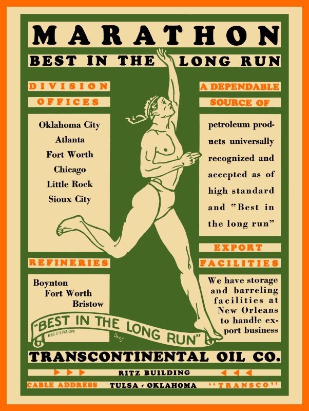 1929 Marathon, Transcontinental Oil Company NEW Metal SIGN: 12×16″ Ships Free