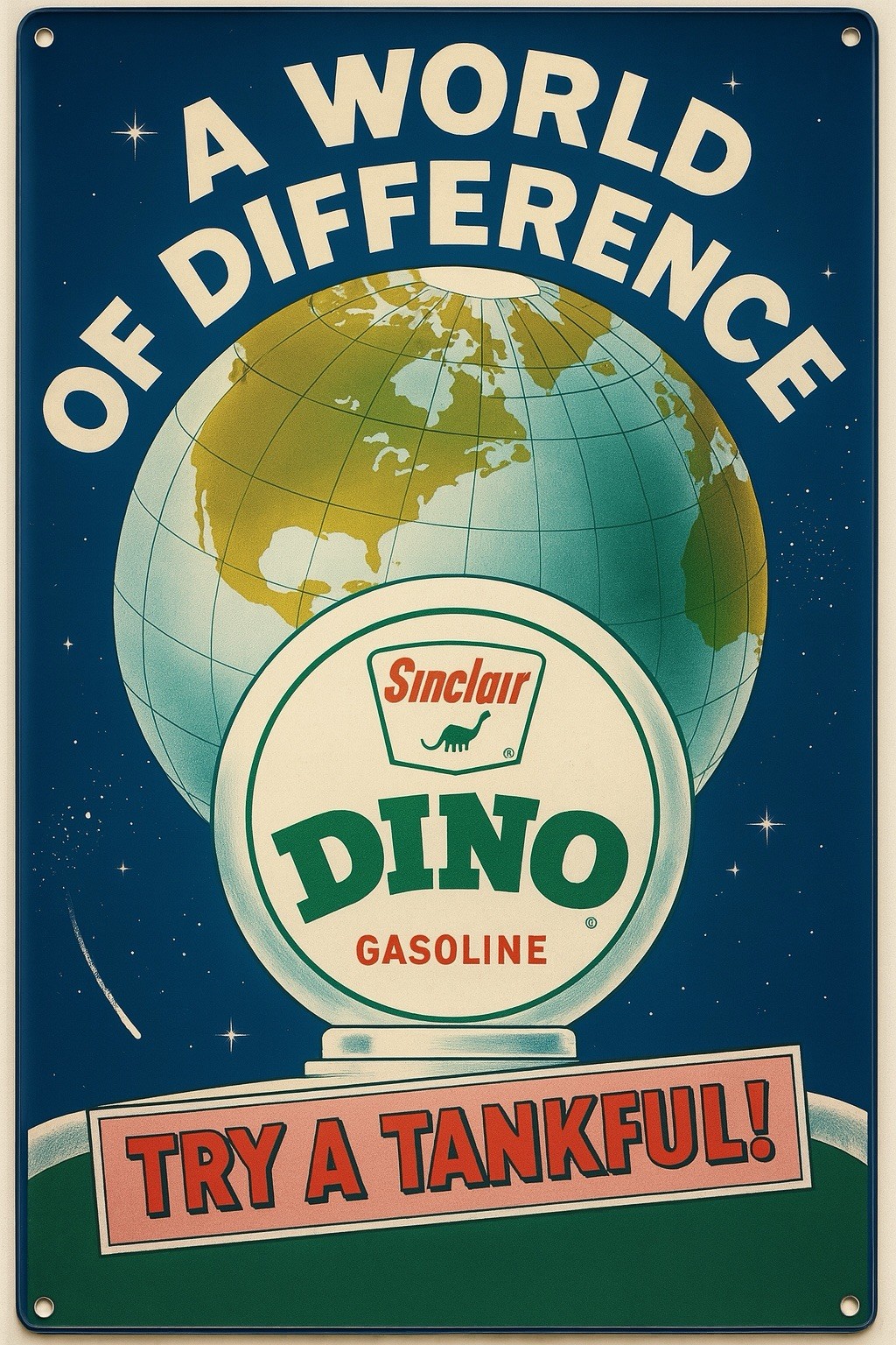 Sinclair Dino Gasoline Vintage Style Metal Sign Advertising