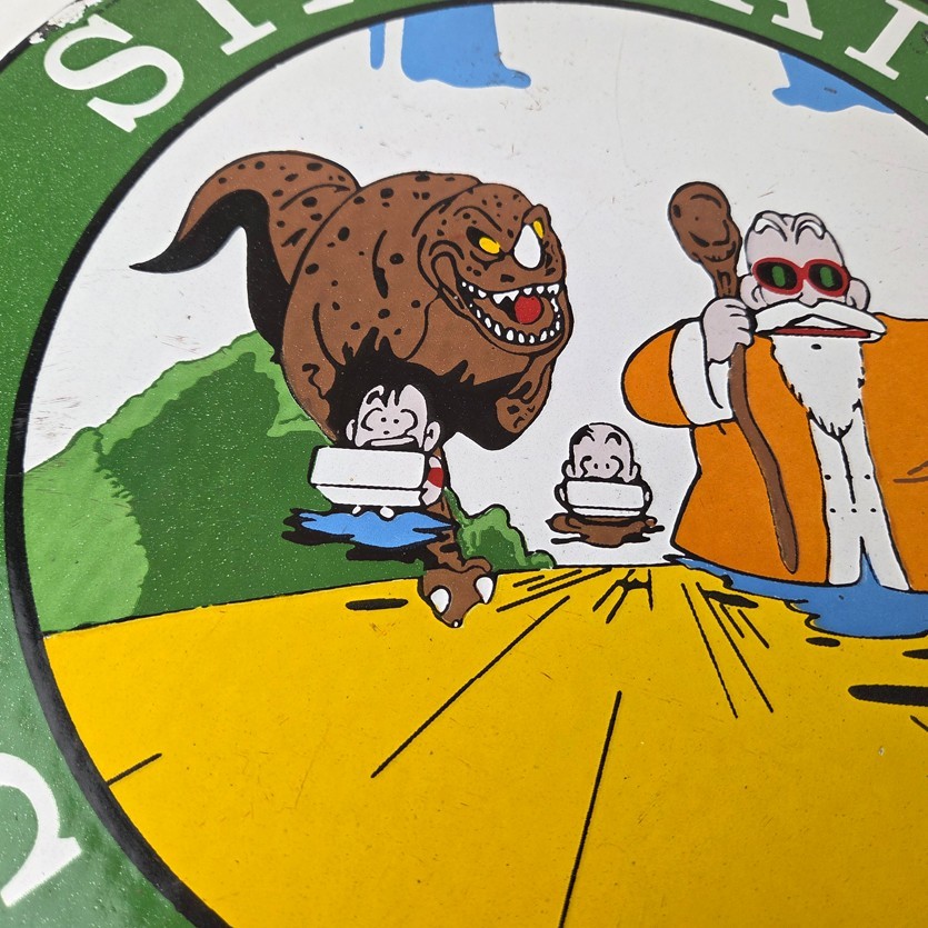 Vintage Sinclair Gasoline Sign – Dragon Ball Dinosaur Gas Pump Porcelain Sign