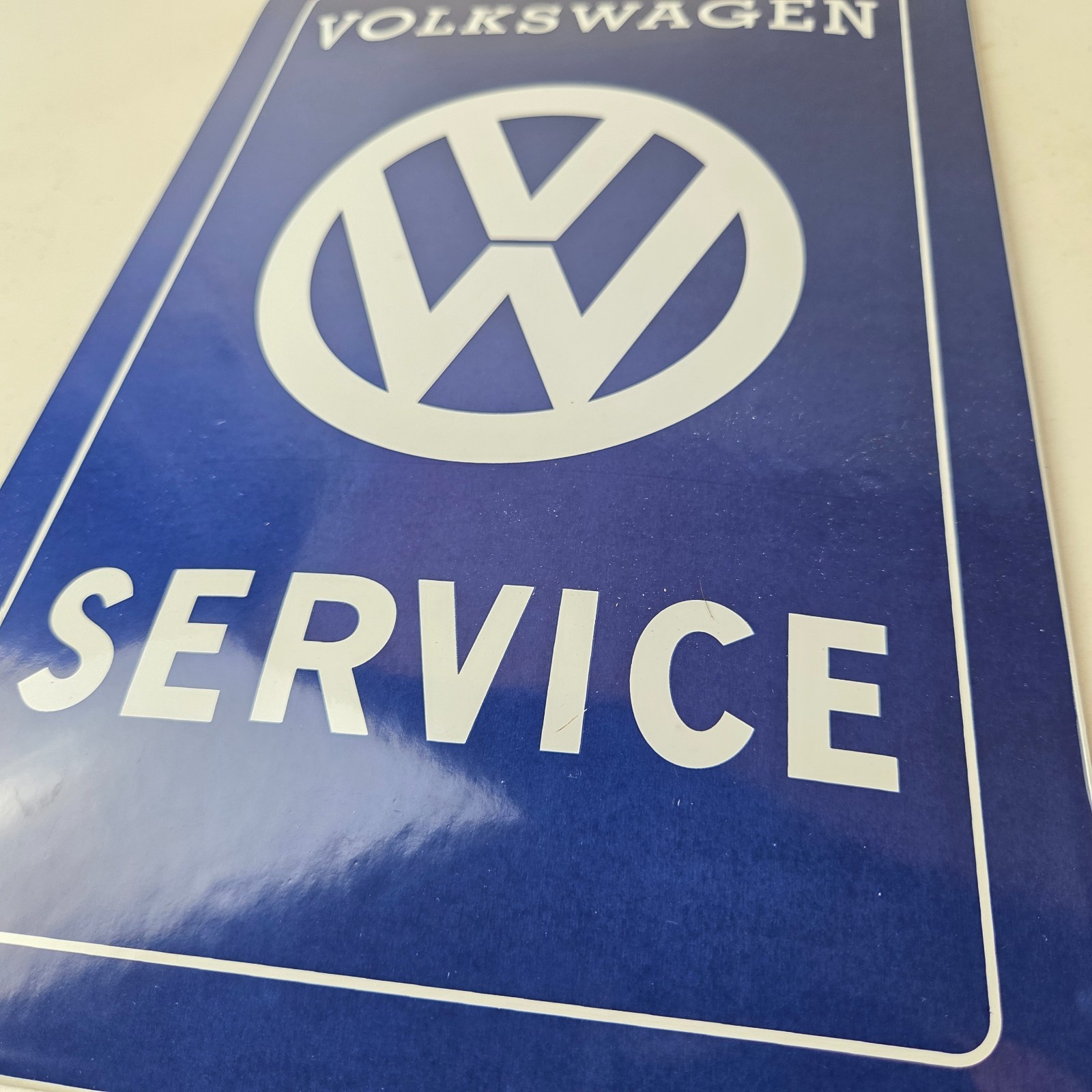 Vintage Volkswagen Sign – Service & Sales Automobile Gas Pump Porcelain Sign