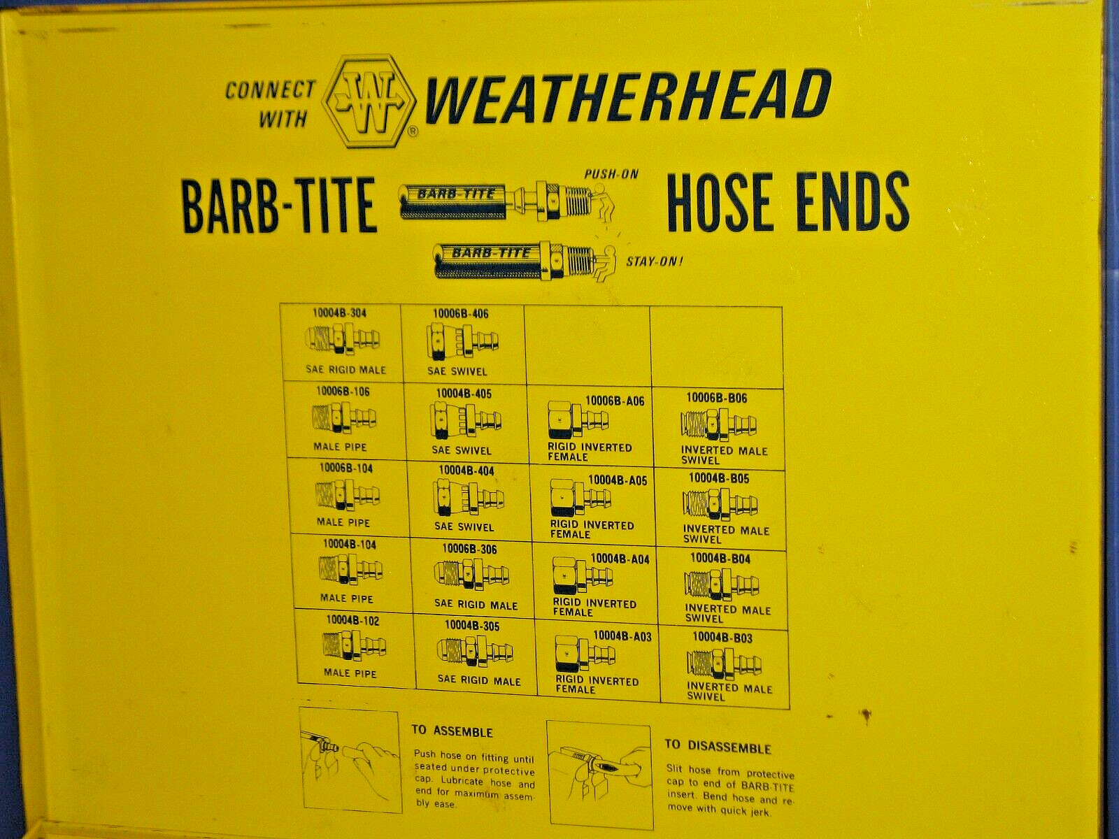 WEATHERHEAD – VINTAGE 20 SLOT + 2 COMPARTMENT ADVERTISING PARTS AUTO GAS OIL