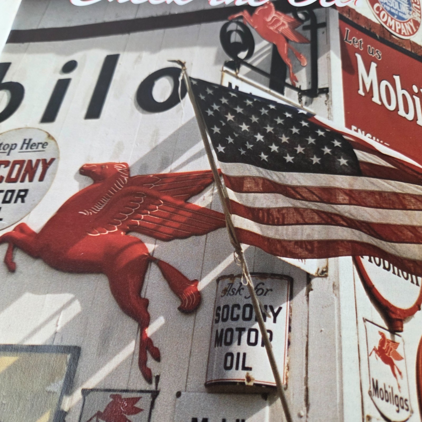 Vintage Porcelain Gasoline Magazine – Mobil Gas Pump Porcelain Shell Ad Sign