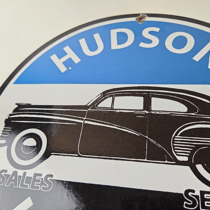 Vintage Hudson Automobiles Sign – Hornet Gas Service Station Porcelain Sign