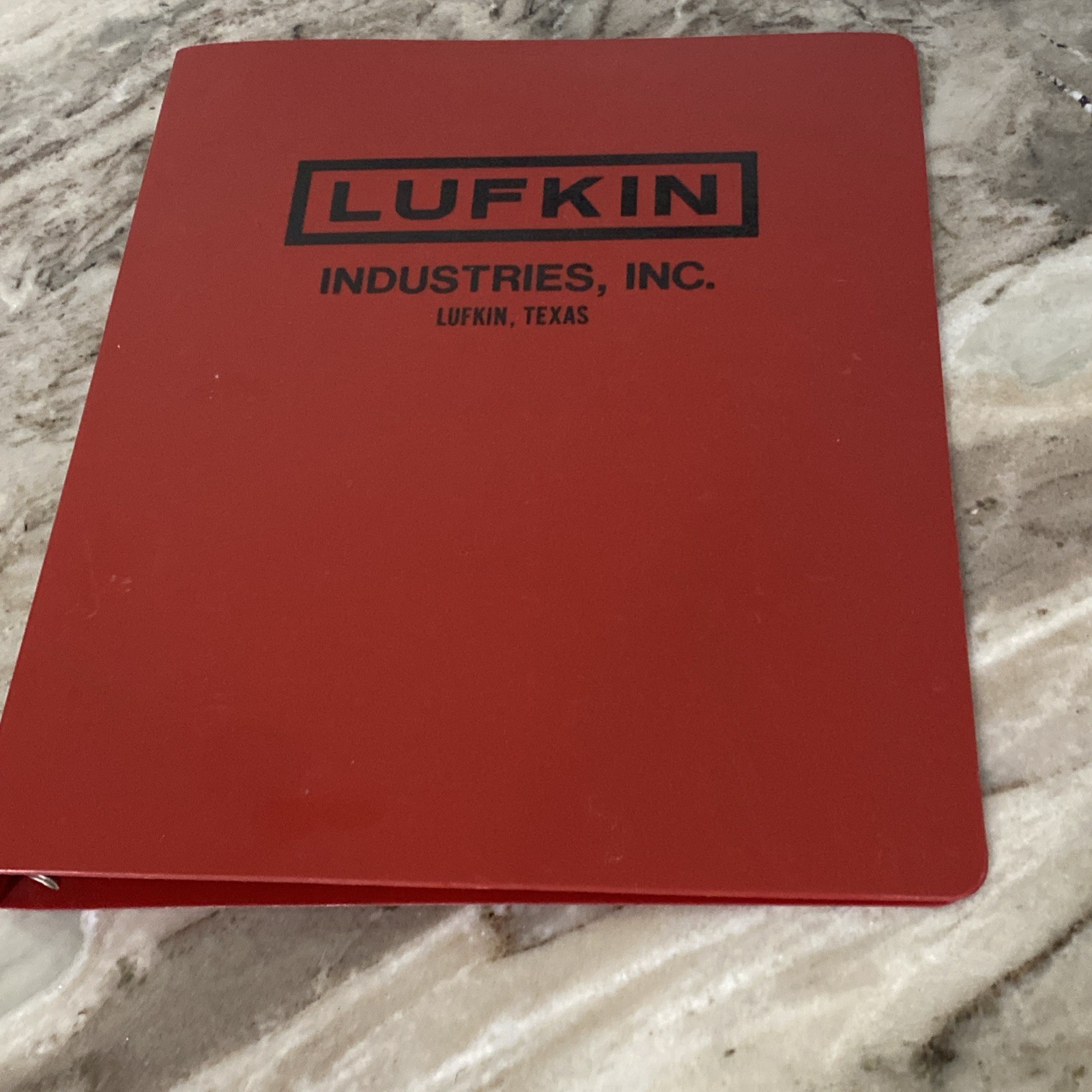 Vintage Lufkin indistries Oil Industry Pumpjack Plastic Salesman Folder