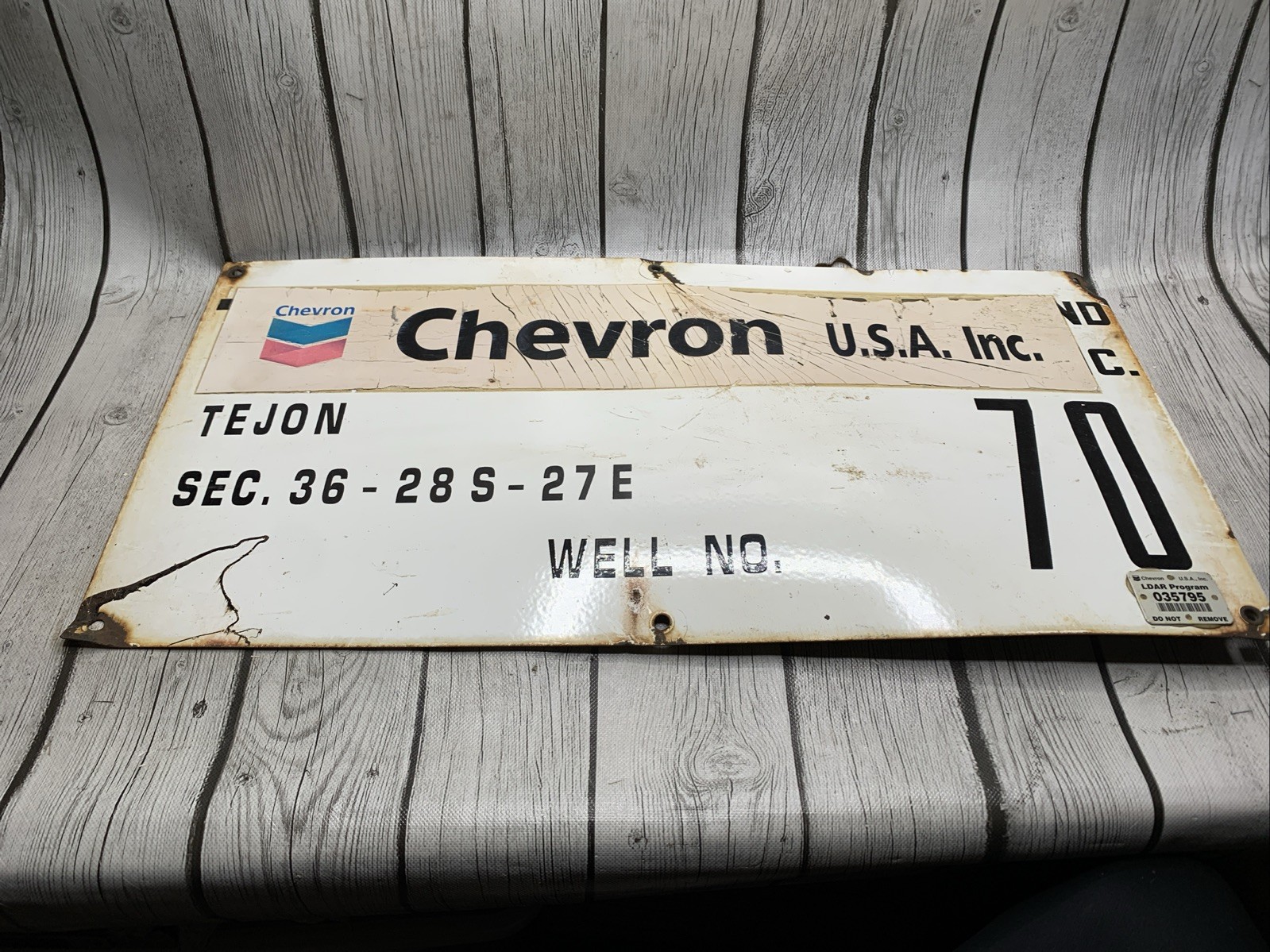 Vintage Standard Oil Company Of California Porcelain Sign 70