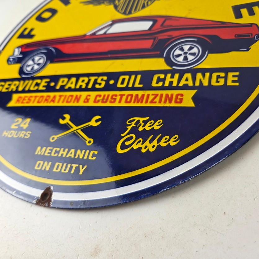 Vintage Ford Motors Sign – Garage Gas Pump Classic Automotive Porcelain Sign