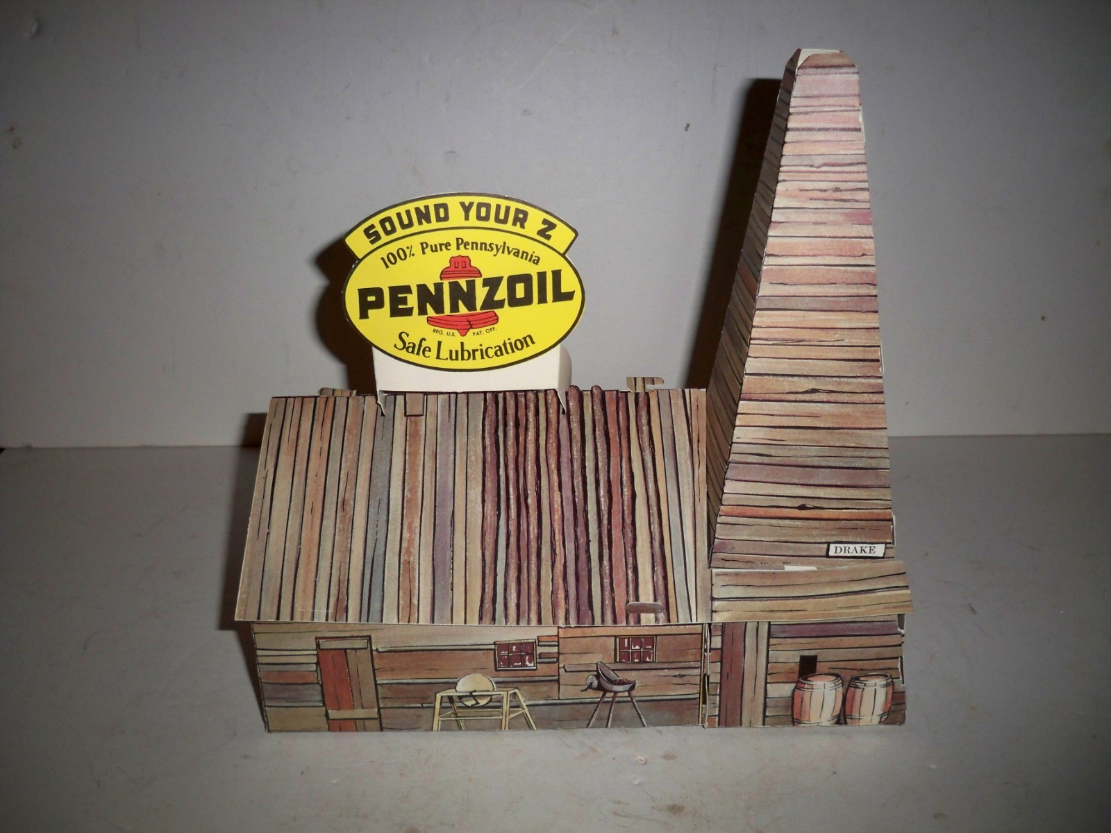 Rare Vintage 1959 Pennzoil Sound Your Z Oil “Drake” Well Gas Service Station
