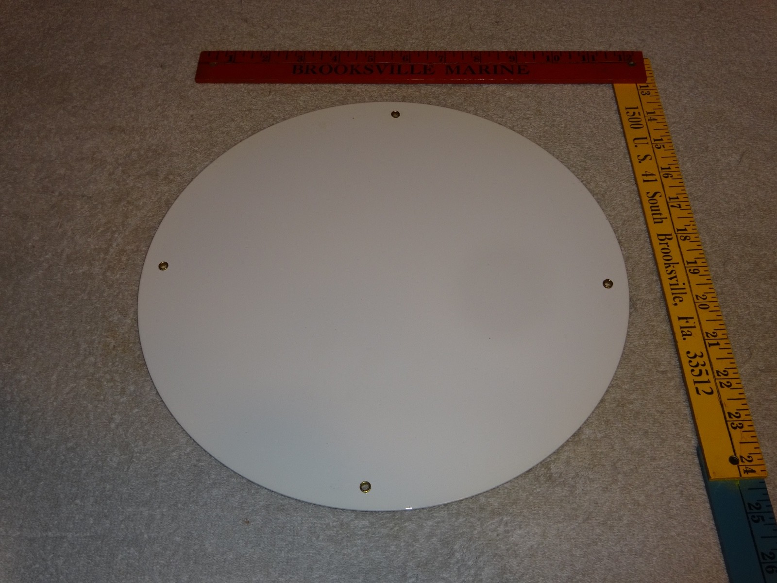 VINTAGE ENARCO WHITE ROSE GASOLINE 11 3/4″ PORCELAIN METAL CANADA GAS & OIL SIGN