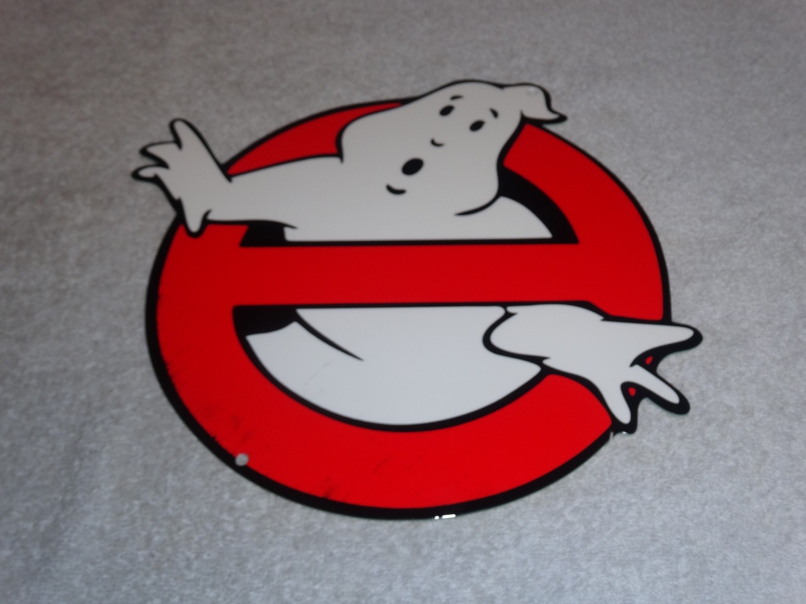 VINTAGE GHOSTBUSTERS NO ICON GHOST👻1′ METAL MOVIE 2 3 TV SODA GASOLINE OIL SIGN