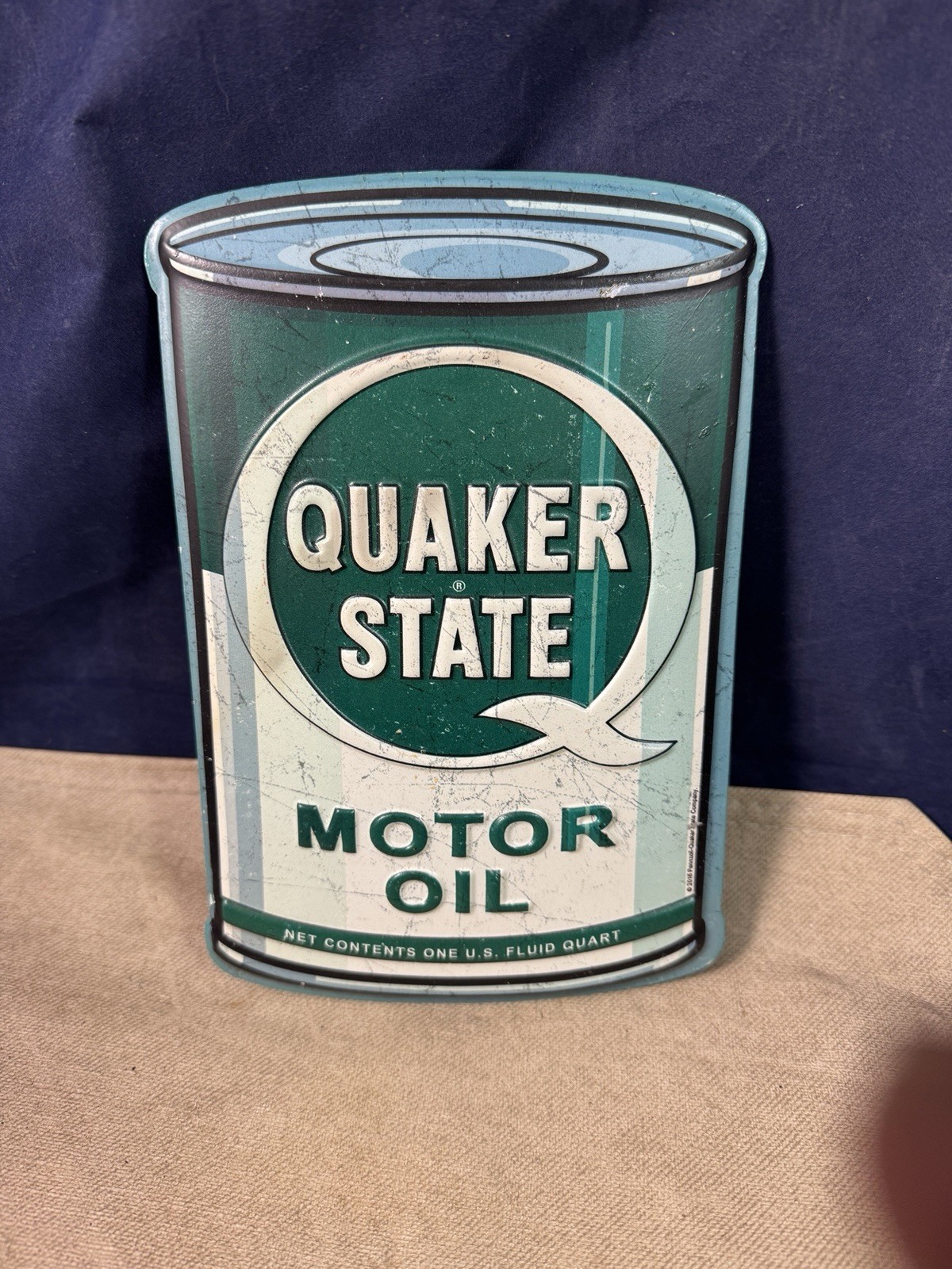 Quaker State Motor Oil Sign – 2016 Pennzoil Quaker State Company 8×5.25”