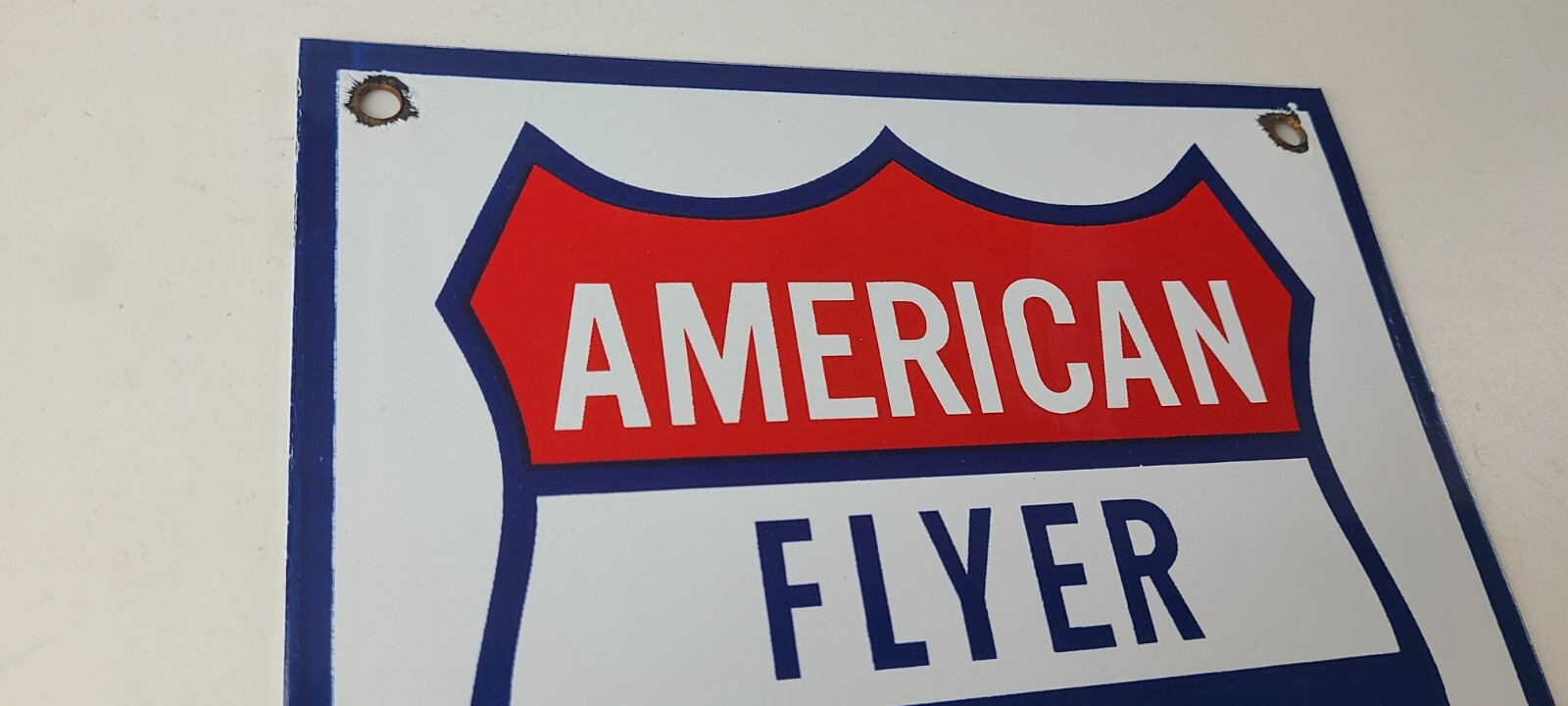 Vintage American Flyer Trains Sign – Lionel Railroad Porcelain Gas Pump Sign