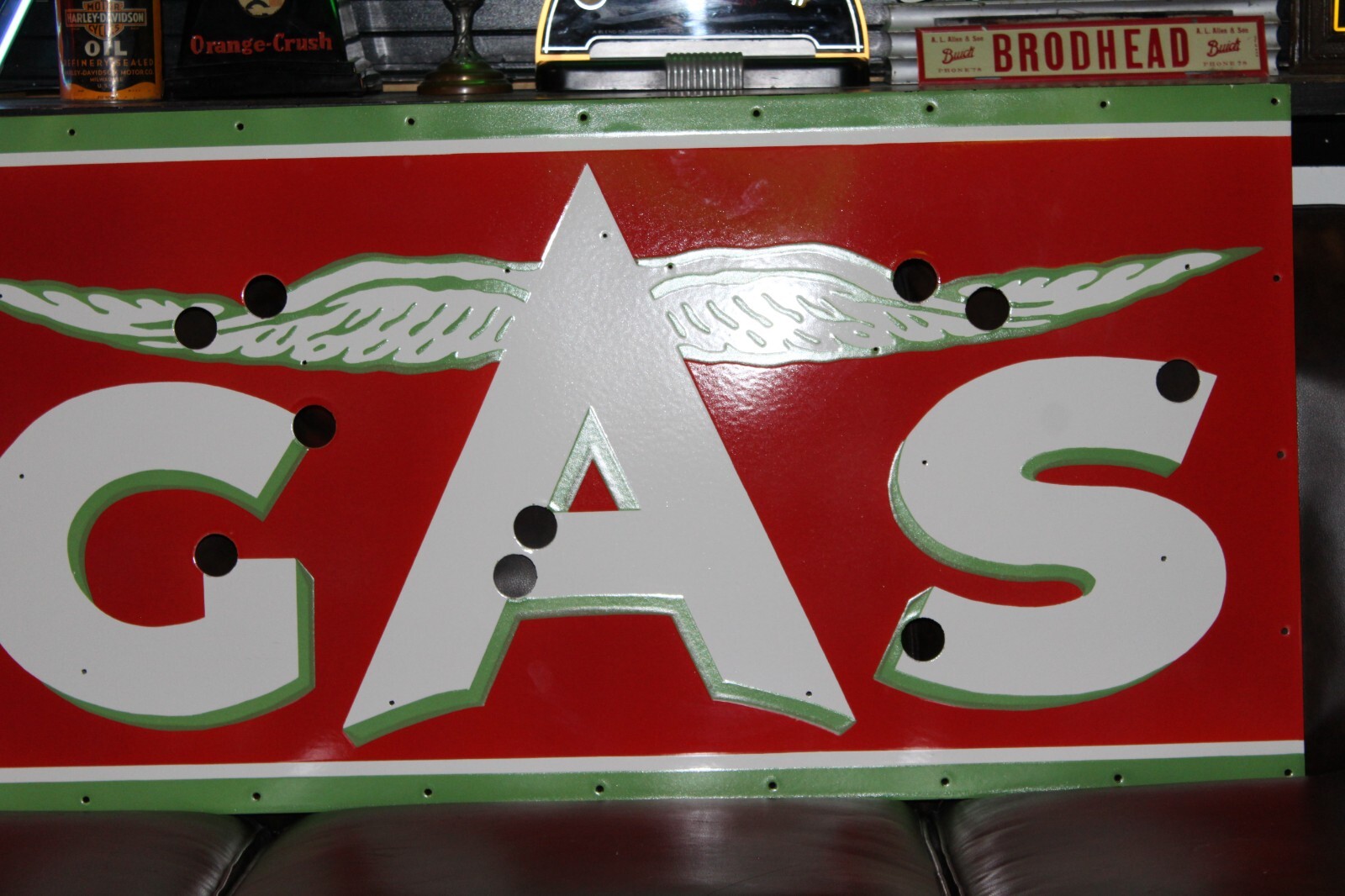 FLYING A TYDOL SERVICE STATION PORCELAIN METAL NEON SIGN SKIN GAS OIL FORD CHEVY