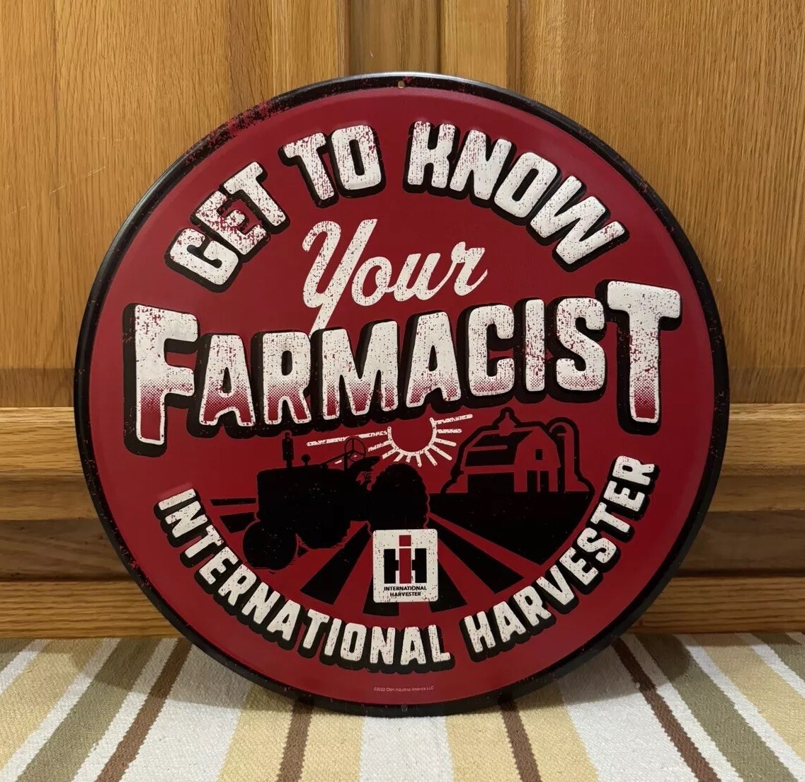 International Harvester Sign Get To Know Farmacist Farm Vintage Style Wall Decor