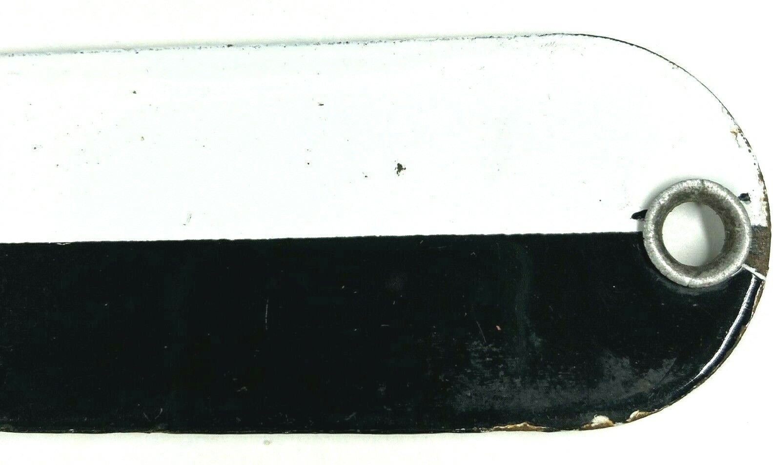 Vintage S-76 Solvent Porcelain Gas Fuel Oil Tag Sign Badge – Black, White & Red