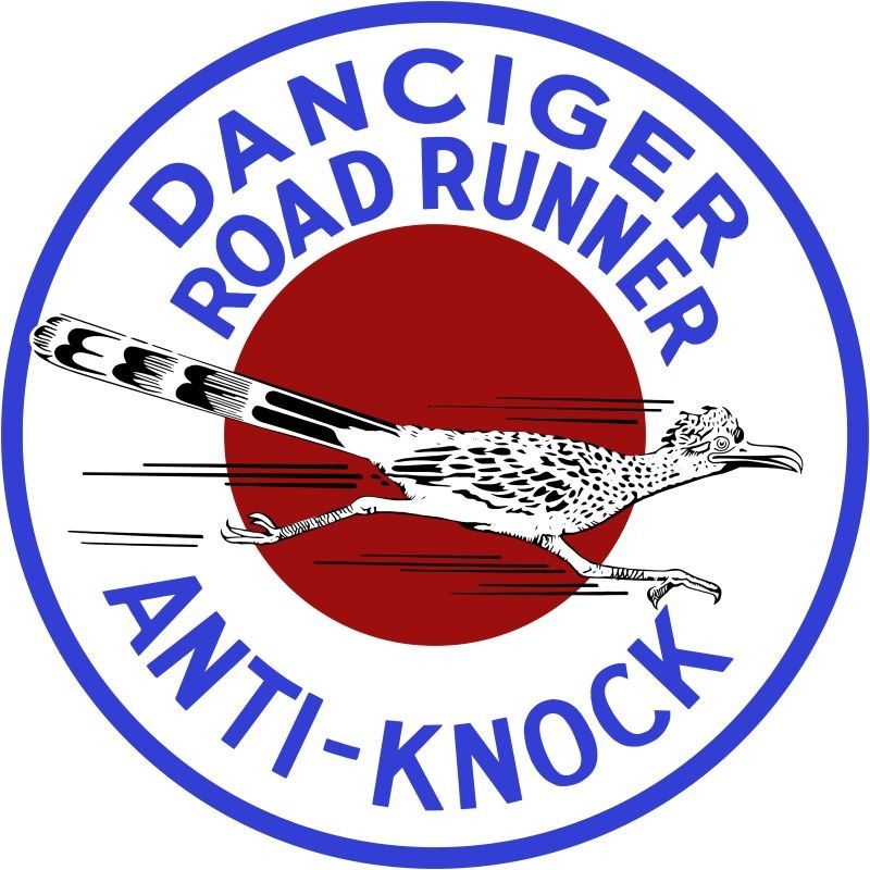 Danciger Road Runner Gasoline Station NEW Sign: 40″ Dia. Round USA STEEL 2-SIDED