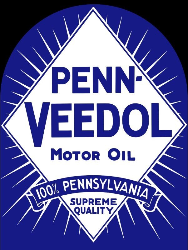 Penn Veedol Motor Oil Diecut NEW 18″ Tall Sign USA STEEL Large Size