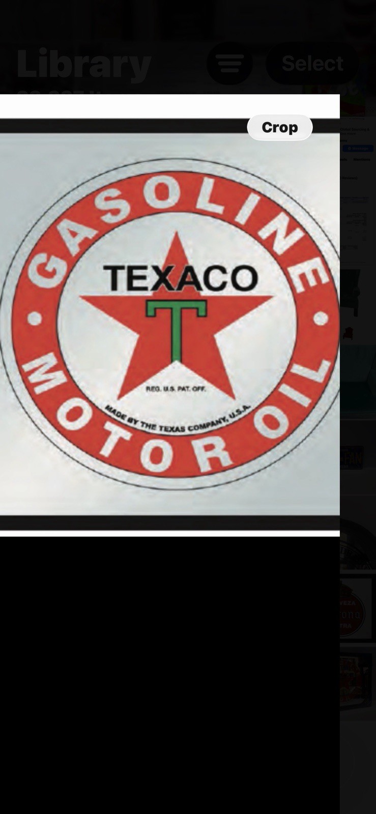 Texaco Gasoline Motor Oil Framed Mirror ManCave, Garage, Office, Bar,Collectible