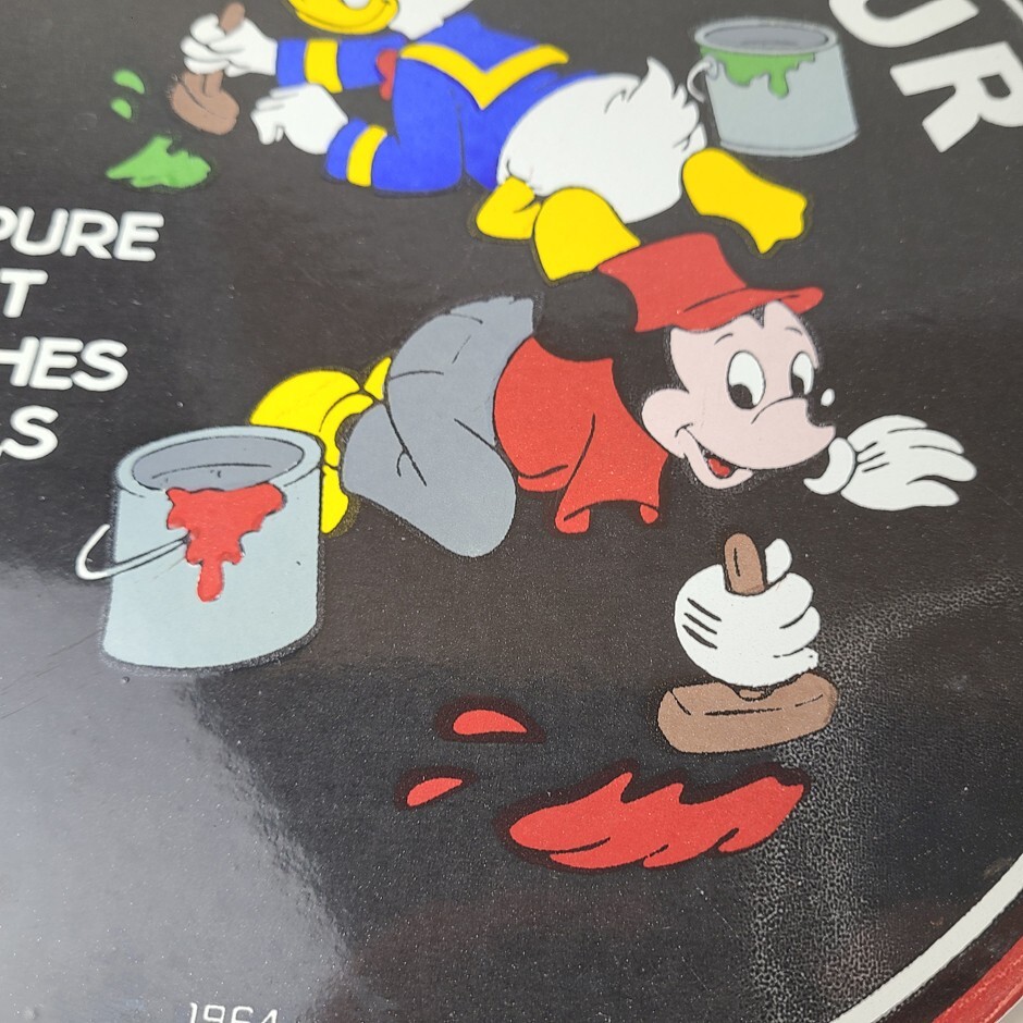 Vintage Martin Senour Paint Sign – Porcelain Varnishes Enamels Disney Gas Sign