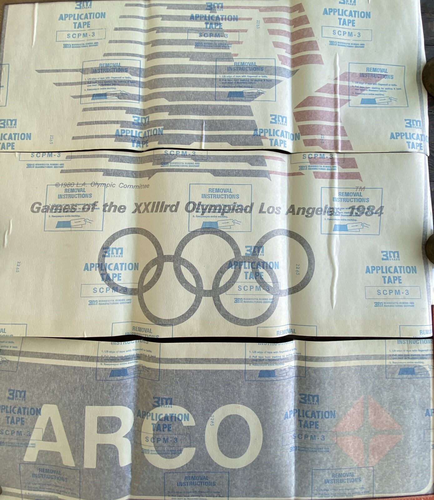 1984 ARCO Advertising Sticker Games of the XXIIIrd Olympia Los Angeles 36″ x 40″
