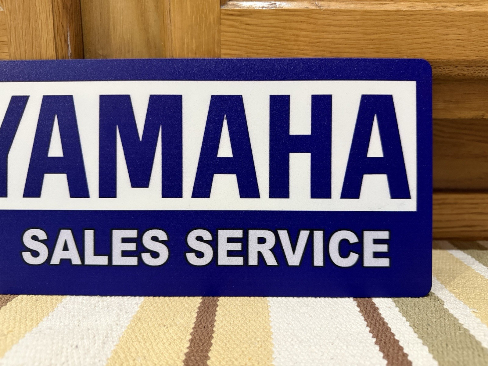 Yamaha Parts Sales Service Flange Sign Motorcycle ATV Vintage Style Wall Decor