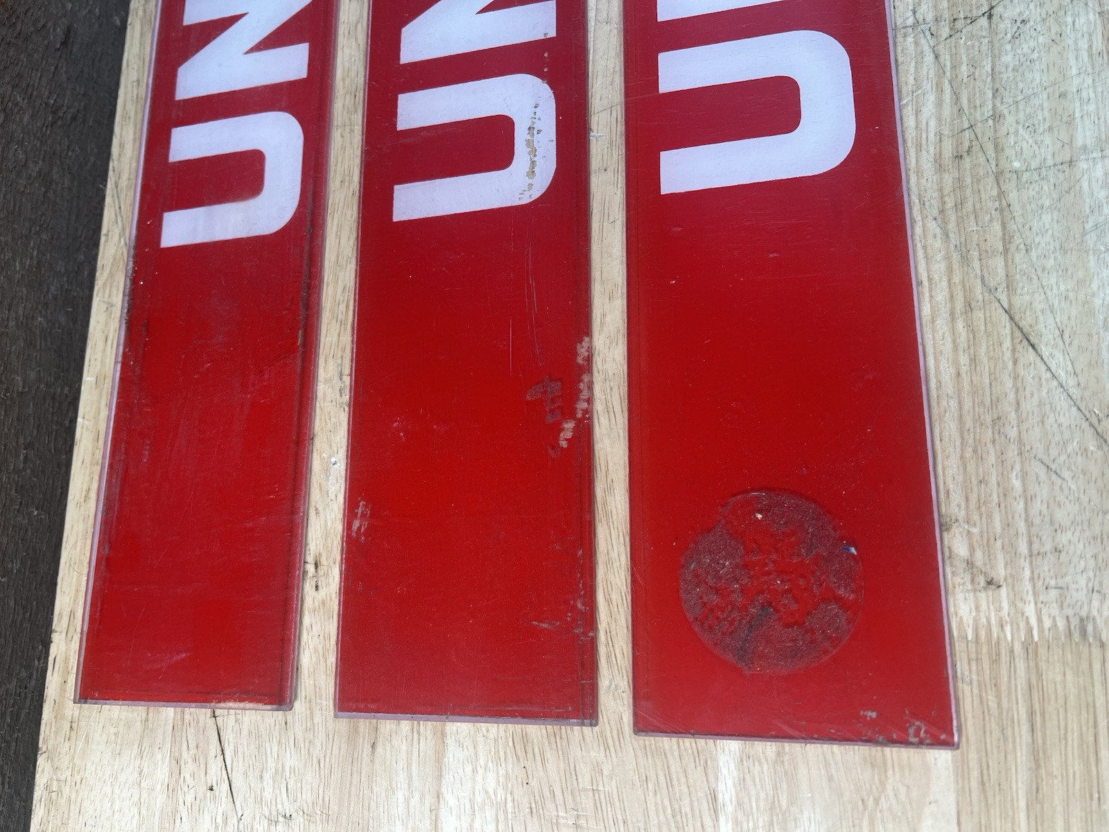 Vintage Plastic Gas Station Sign Placard “United”