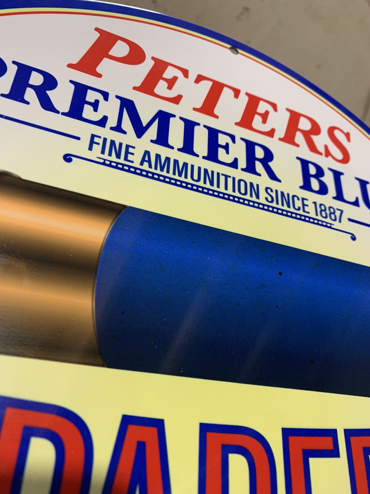 Vintage Style Peters Remington Premium Blue Ammo Heavy Quality Sign