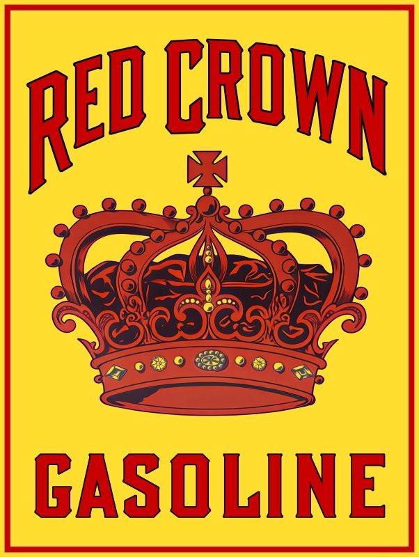 Red Crown Gasoline – Great Art – New Metal Sign 9×12″ Free Ship