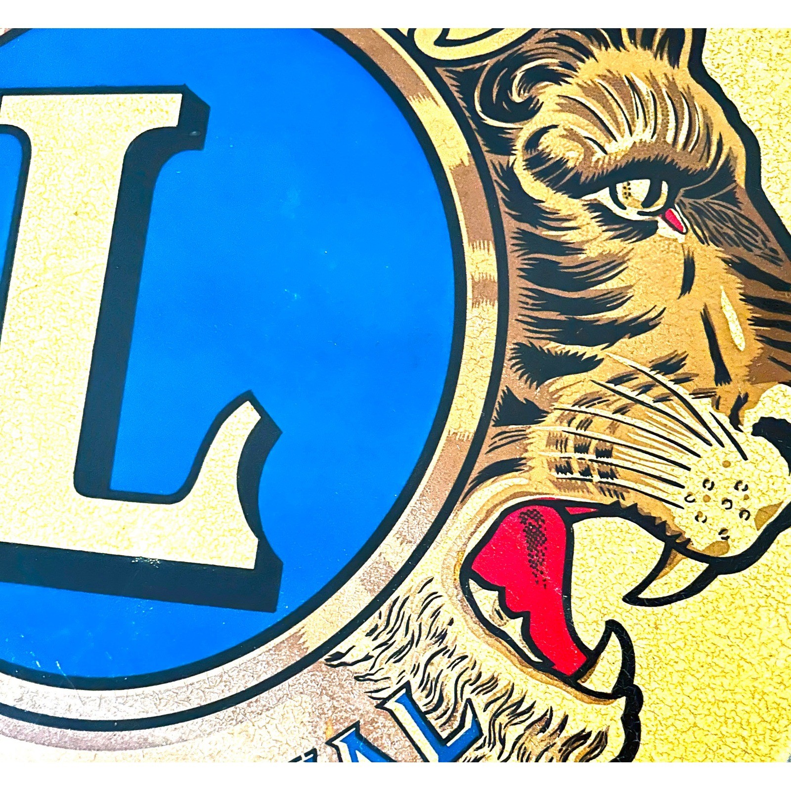 30″ Lions International Fraternal Club Sign Wall Decor Garage Man Cave Display