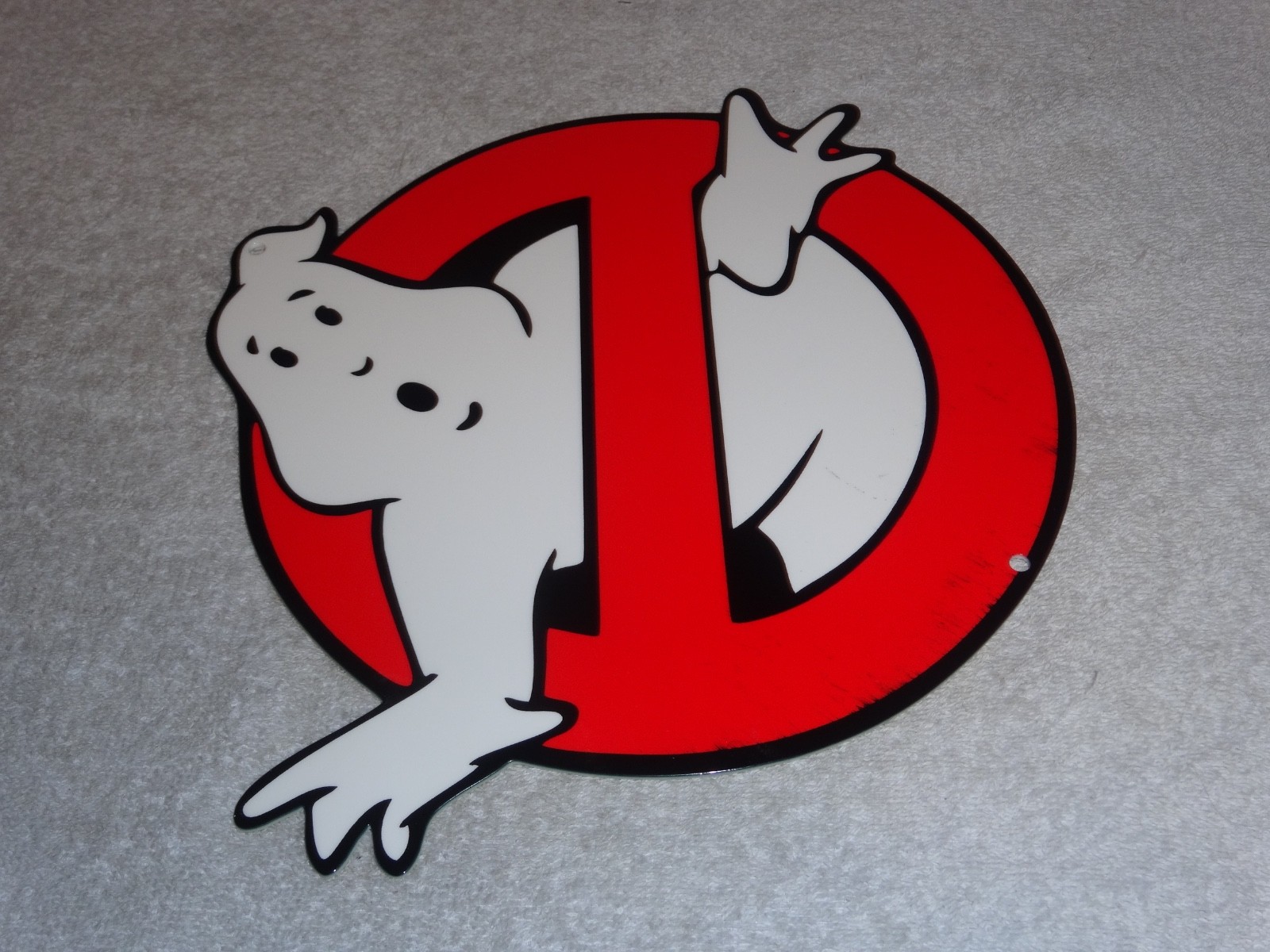 VINTAGE GHOSTBUSTERS NO ICON GHOST👻1′ METAL MOVIE 2 3 TV SODA GASOLINE OIL SIGN