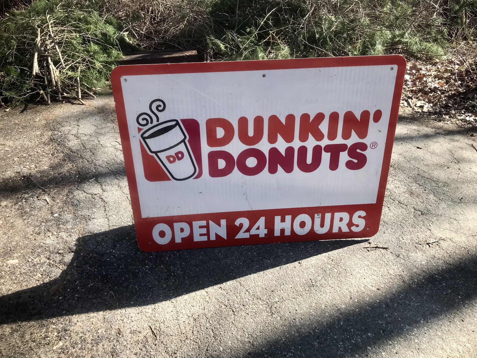 4ft Metal Vintage Dunkin Donuts Interstate Street Road Food Exit Sign Decor Art